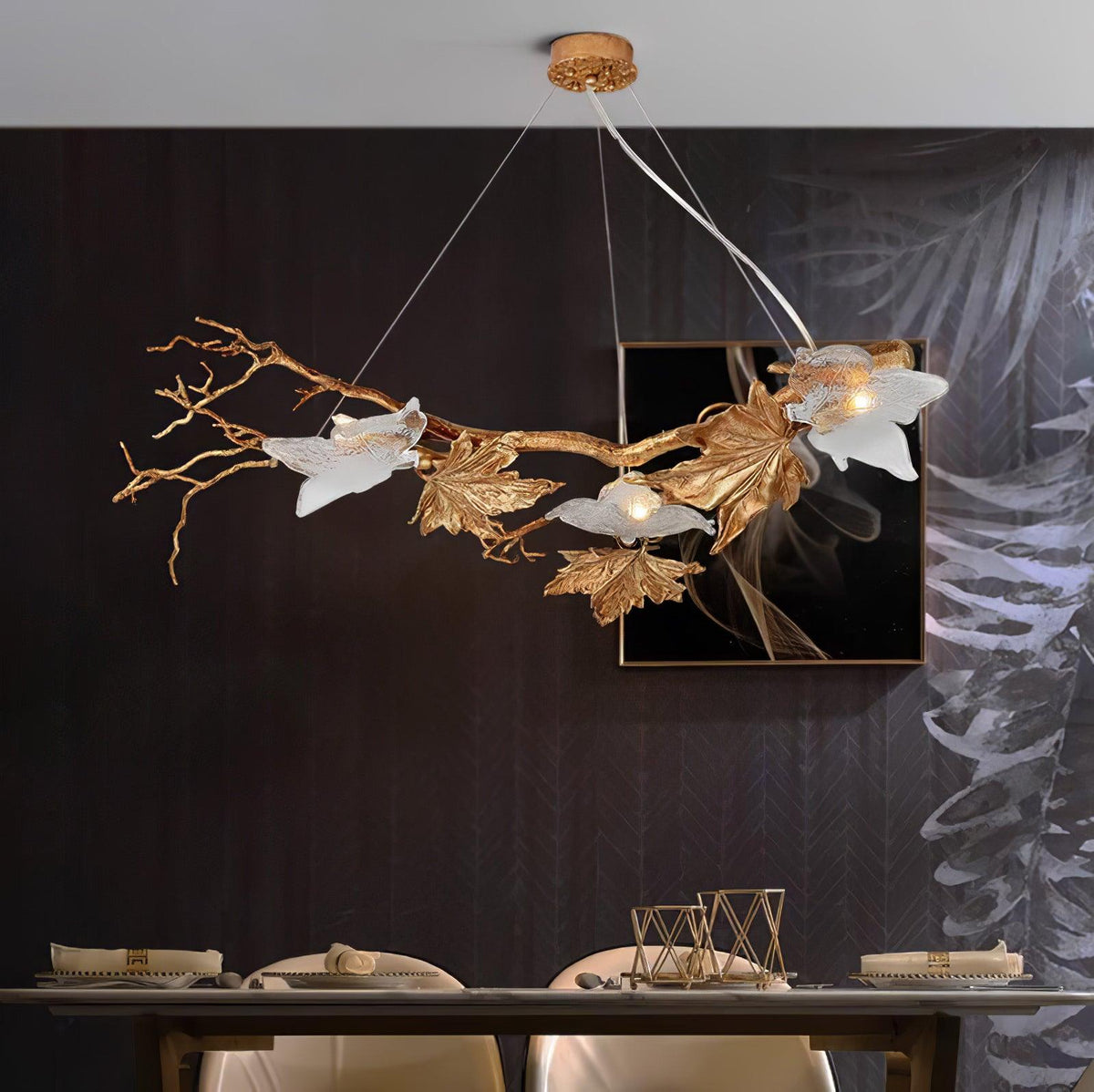 Liorivielle hanglamp met glazen kap