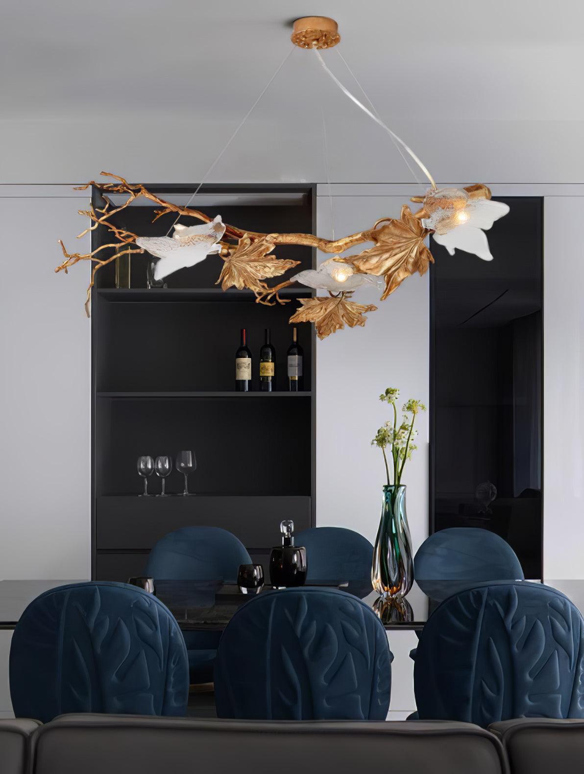 Liorivielle hanglamp met glazen kap
