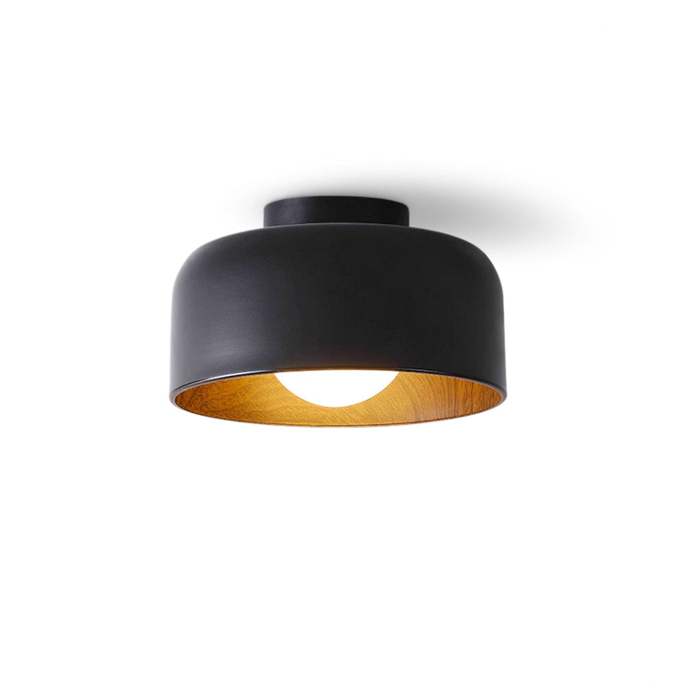 Vanden plafondlamp met walnootkleurige afwerking