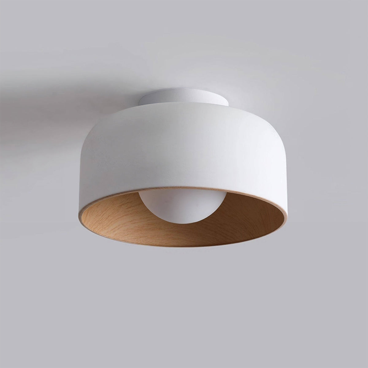 Vanden plafondlamp met walnootkleurige afwerking