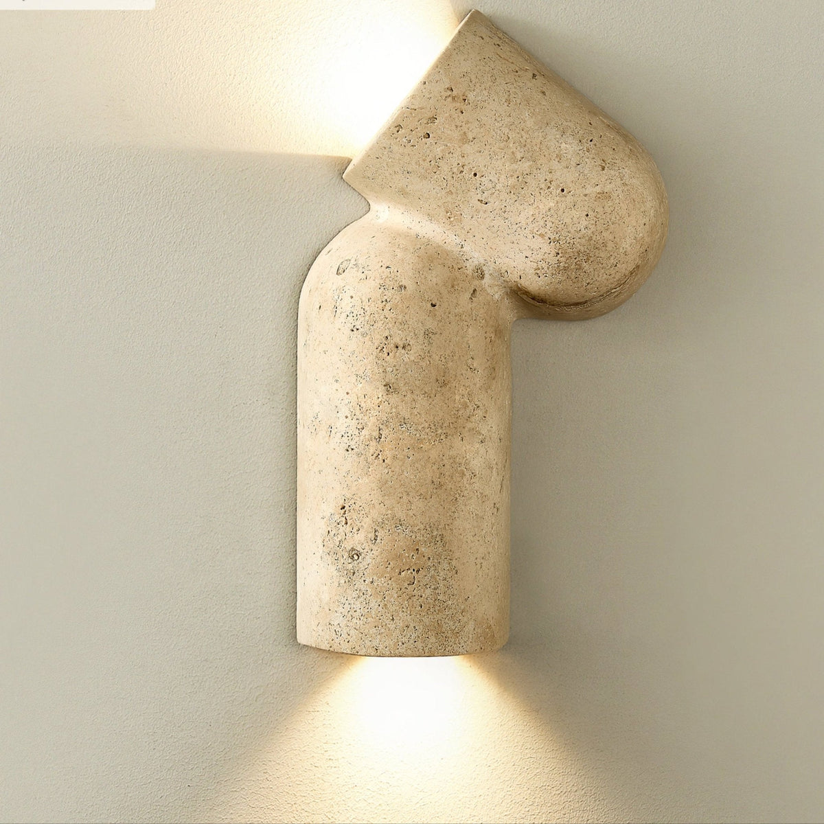 Valoreth Geel travertin wandlamp