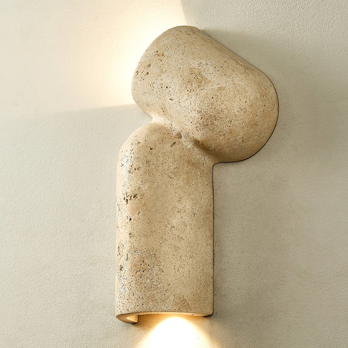 Valoreth Geel travertin wandlamp