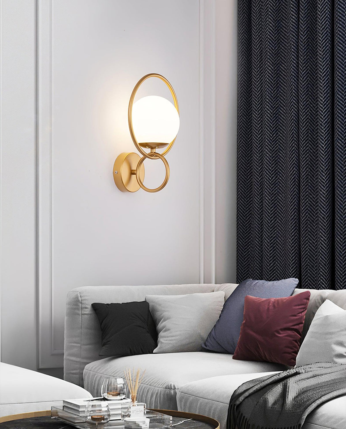 Zesilan wandlamp met glas