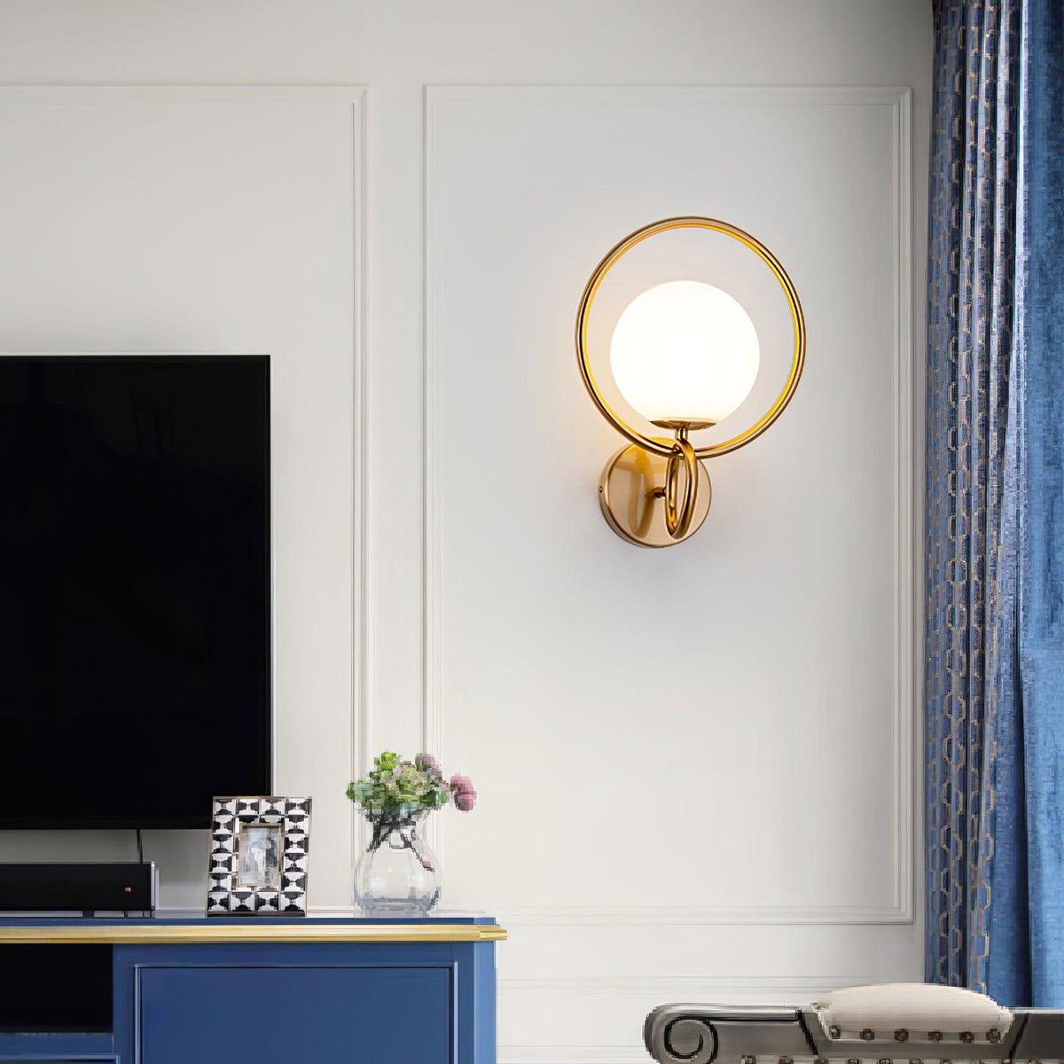Zesilan wandlamp met glas