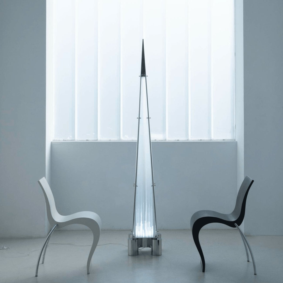 Velelira Moderne vloerlamp met glazen kap