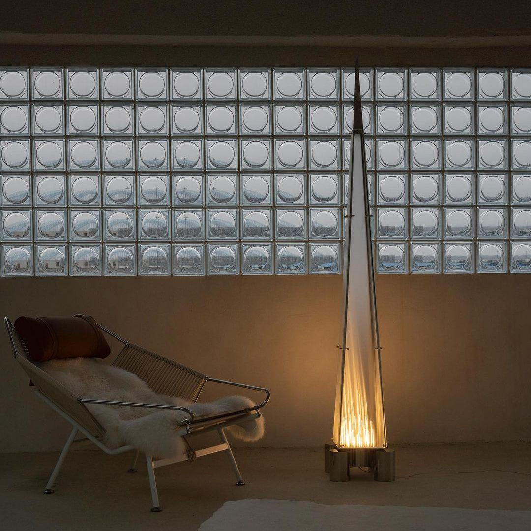 Velelira Moderne vloerlamp met glazen kap