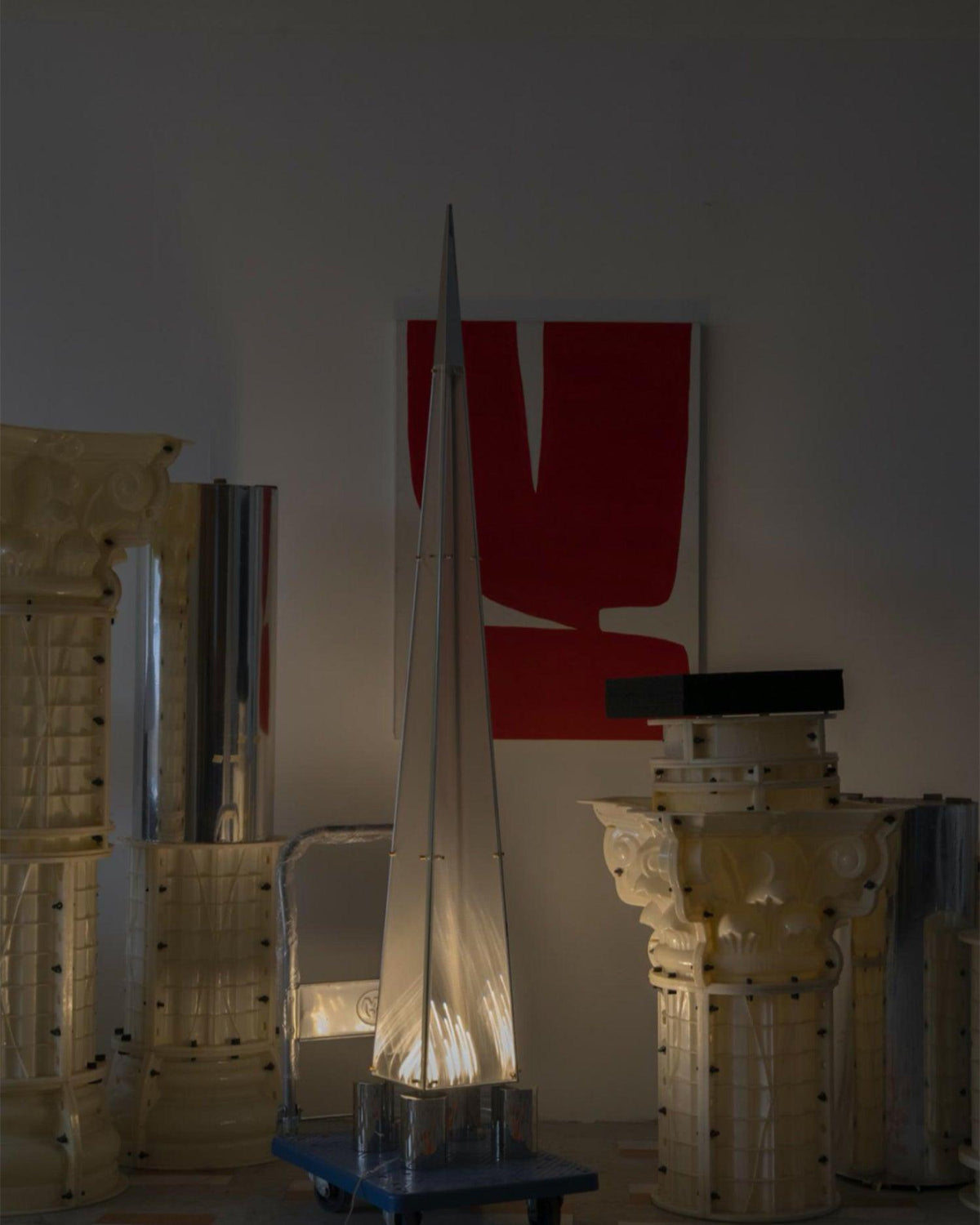 Velelira Moderne vloerlamp met glazen kap
