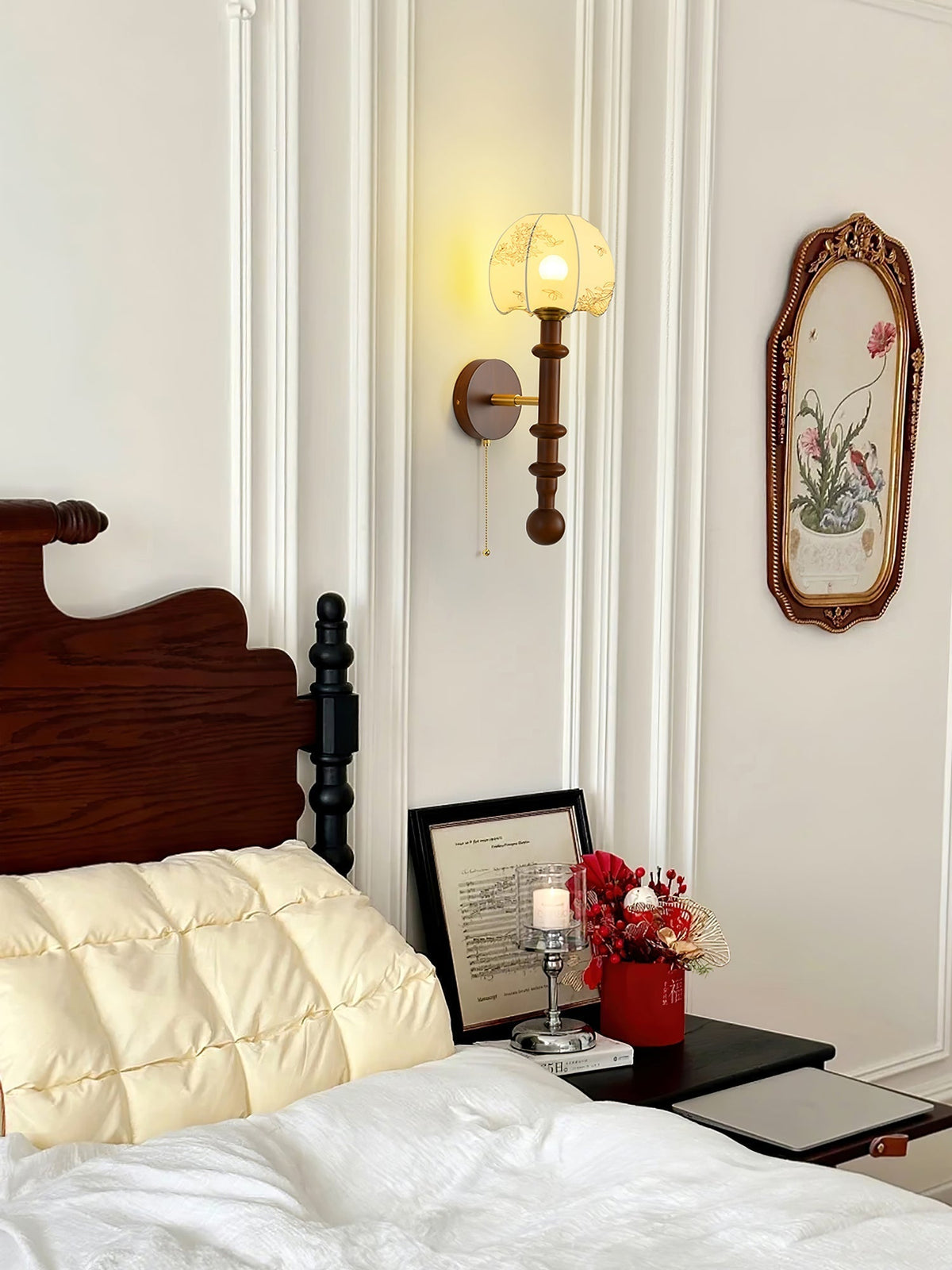 Hilda Roma elegantie wandlamp van hout