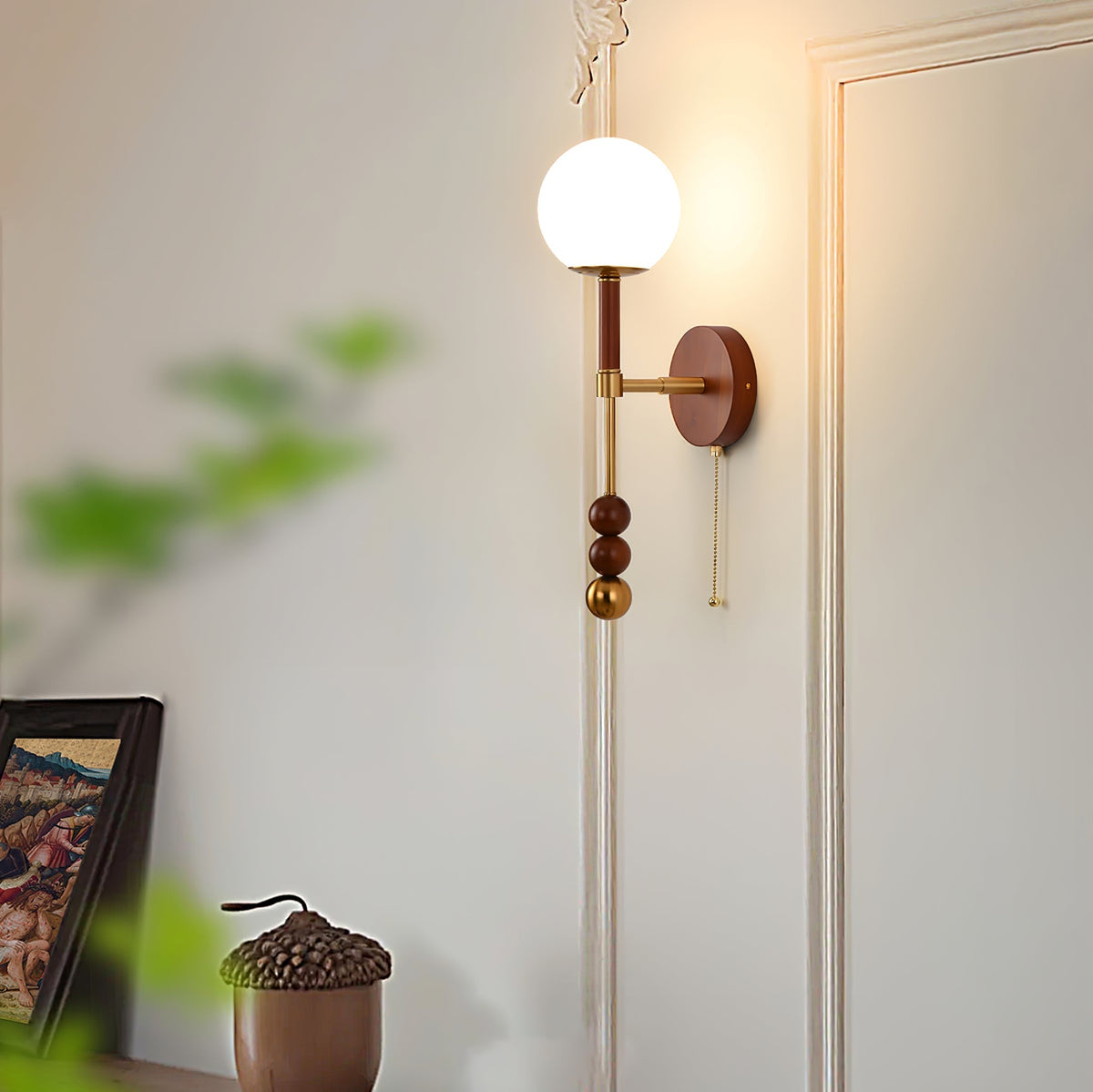 Hilda Roma elegantie wandlamp van hout