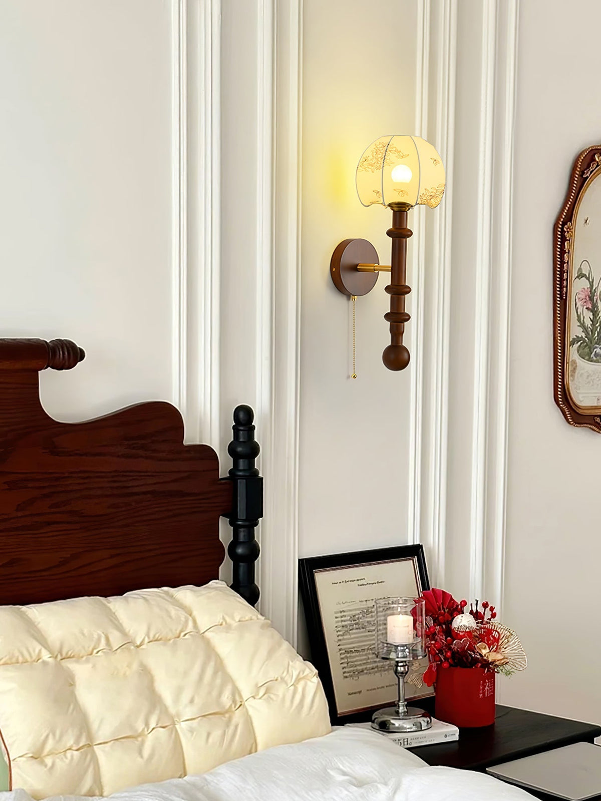 Hilda Roma elegantie wandlamp van hout