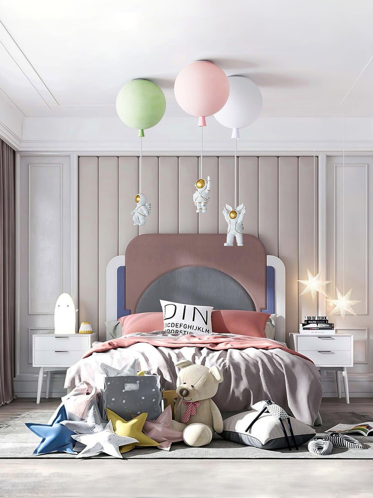 Nirerira plafondlamp acryl ballon astronaut speels kinderkamer