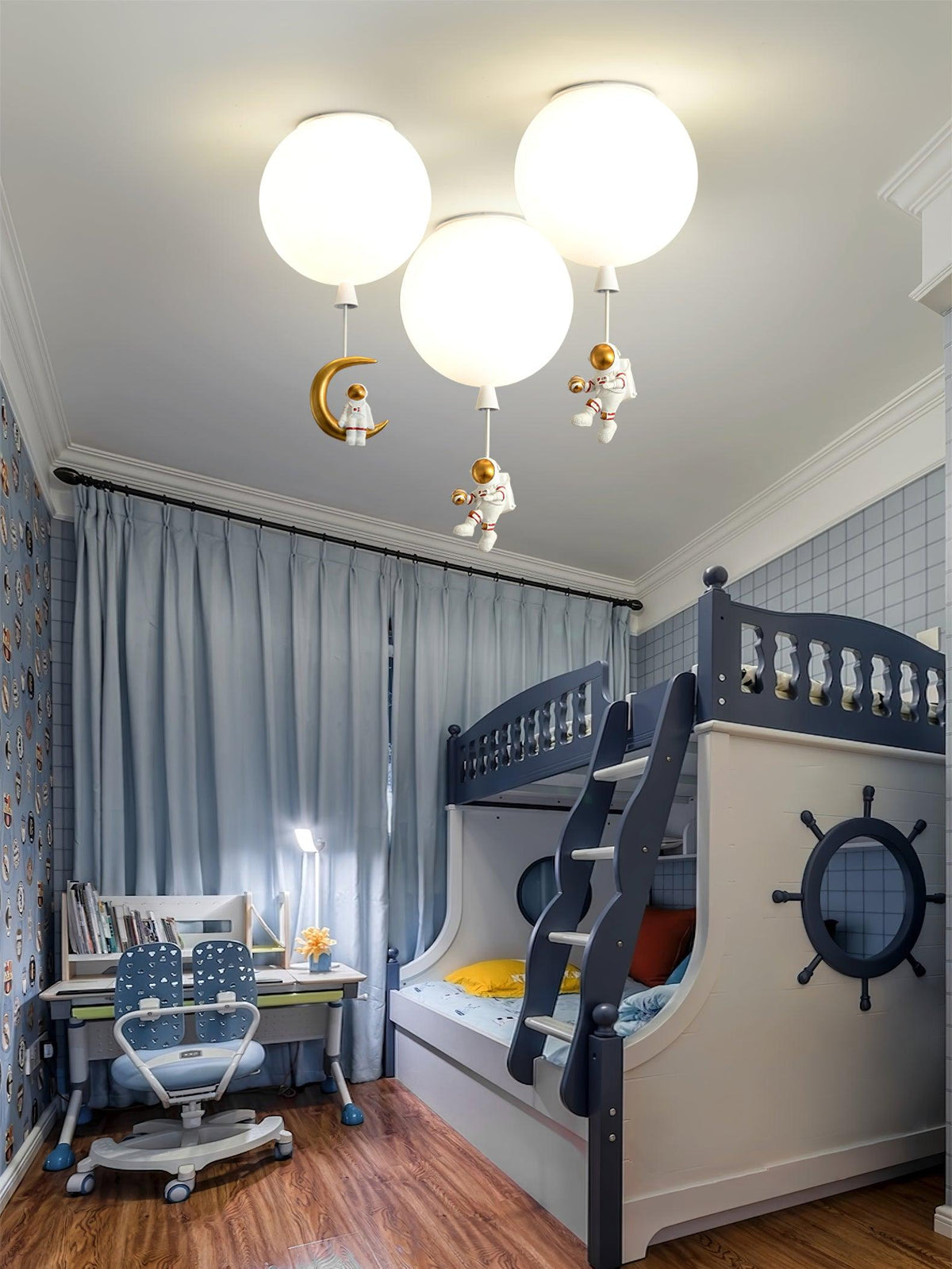 Nirerira plafondlamp acryl ballon astronaut speels kinderkamer