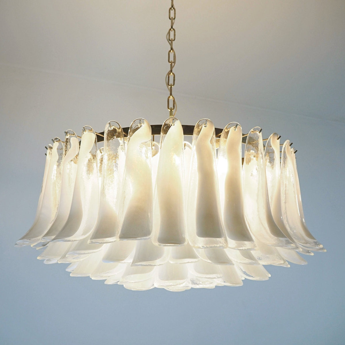 Thalion Kroonluchter Wit Murano-glas Bloemblaadjes Elegant