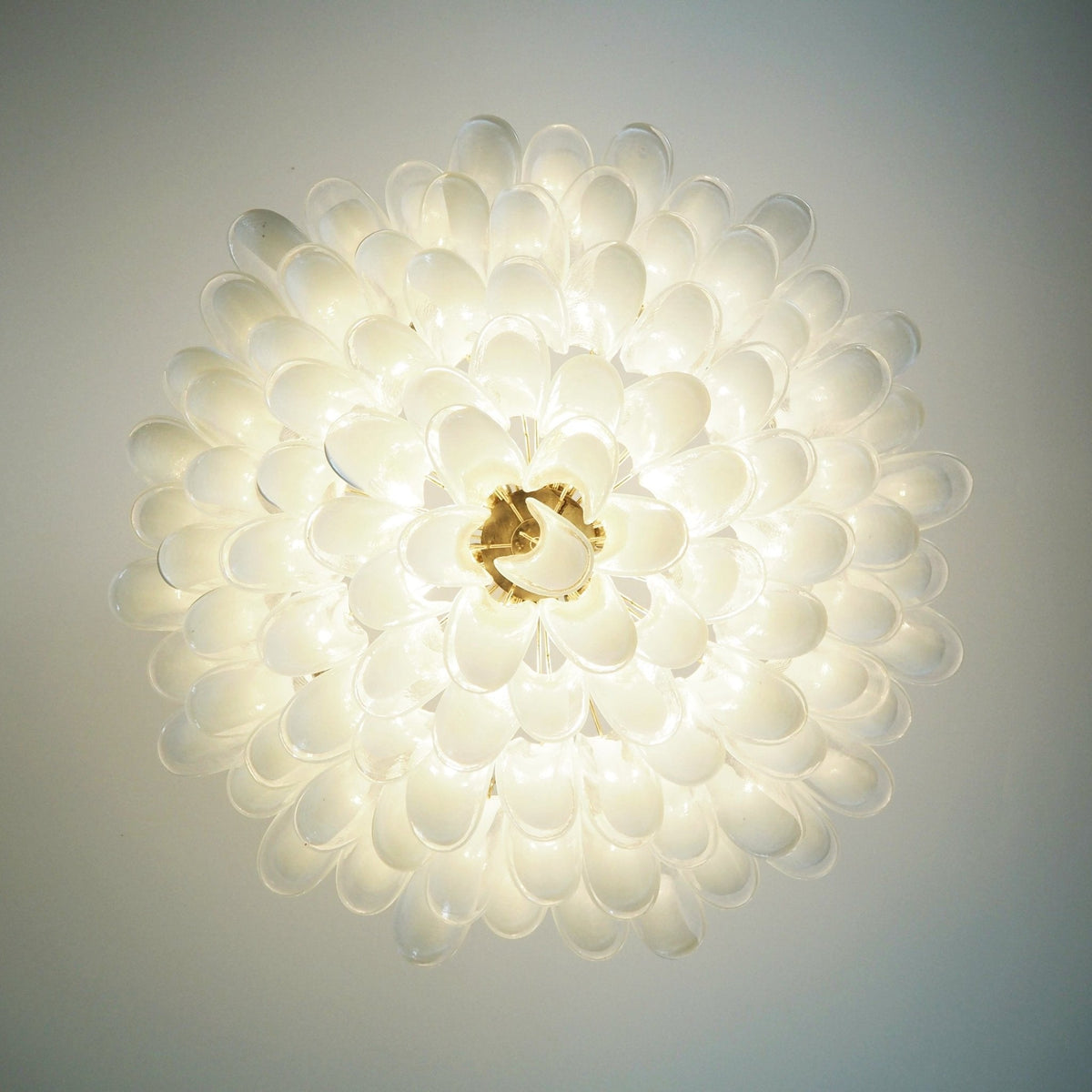 Thalion Kroonluchter Wit Murano-glas Bloemblaadjes Elegant