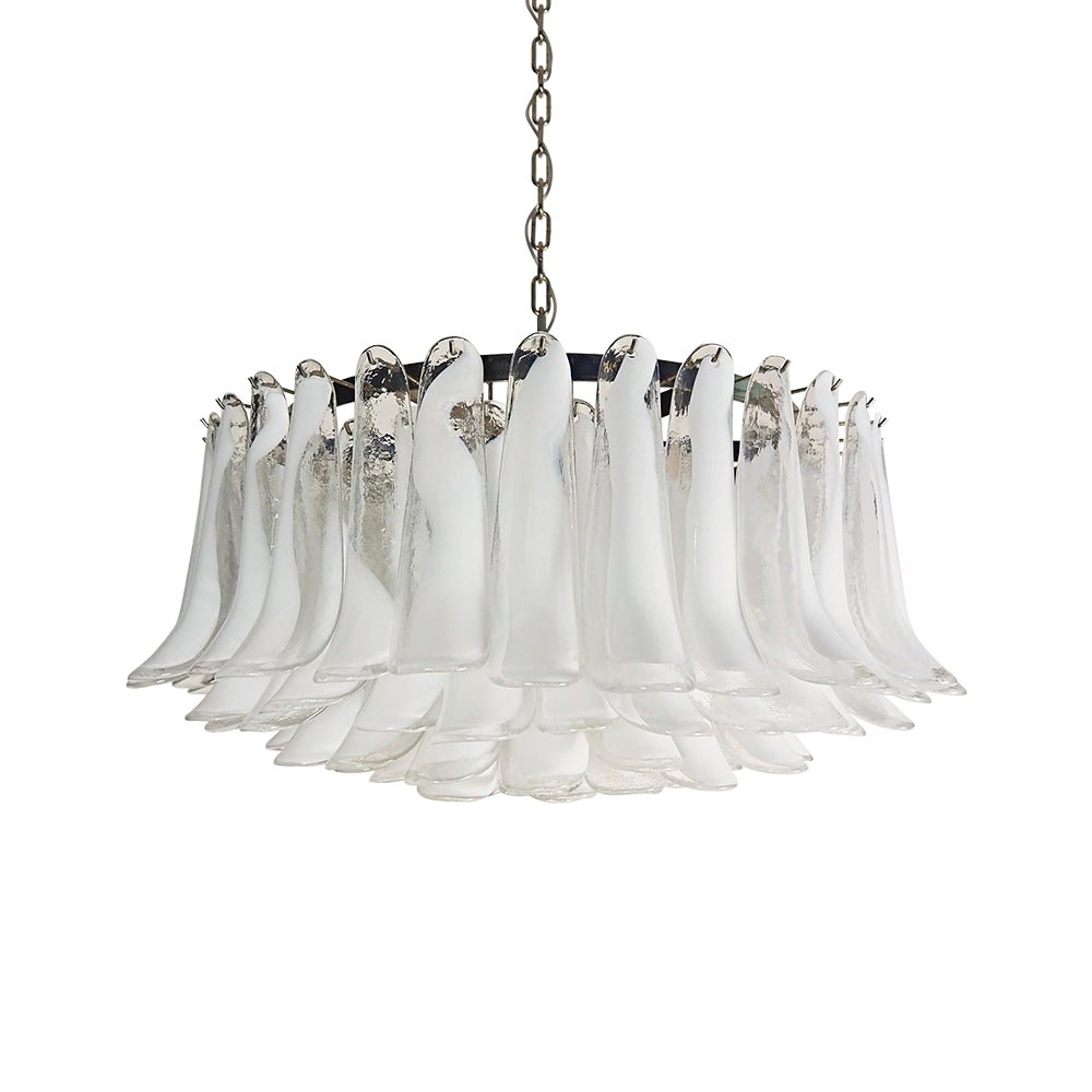 Thalion Kroonluchter Wit Murano-glas Bloemblaadjes Elegant