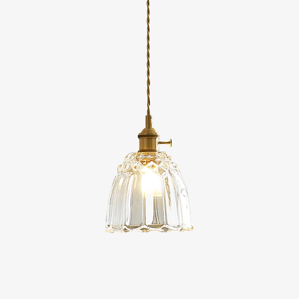 Nerithce Moderne hanglamp van messing en glas