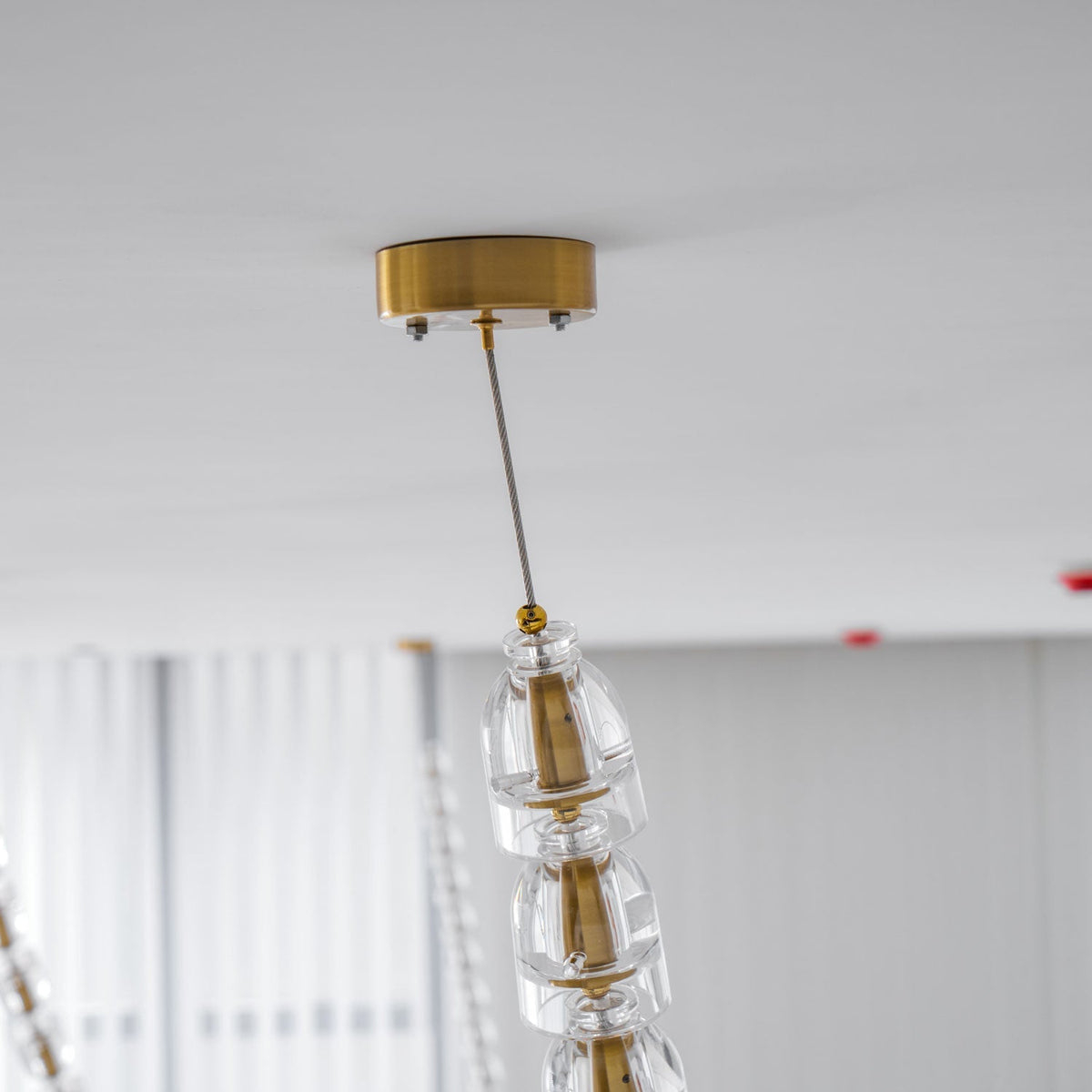 Nexus goudkleurige kristallen kroonluchter