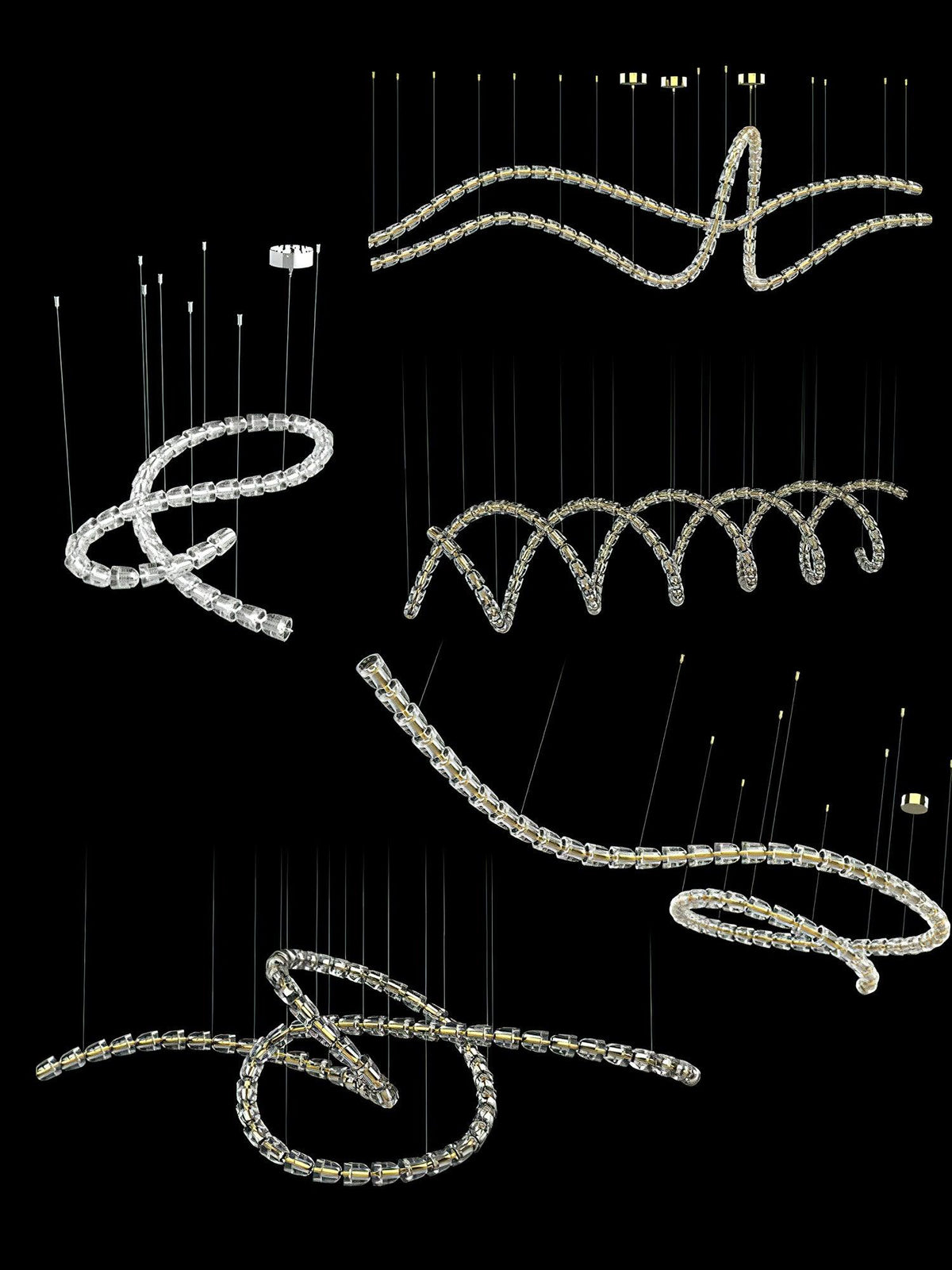 Cavenira Art Deco kristallen kroonluchter
