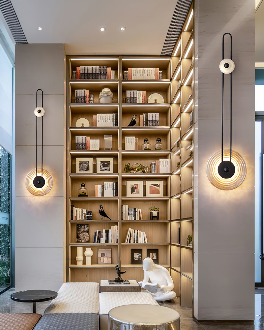 Eiroraria wandlamp sculpturale geometrie albast