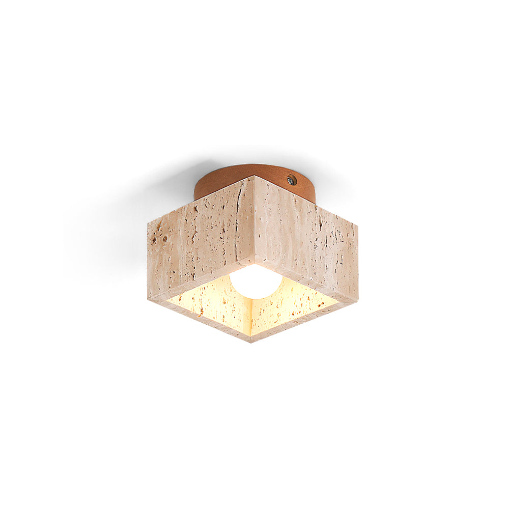Rilon Ritta plafondlamp zwart & gele travertin
