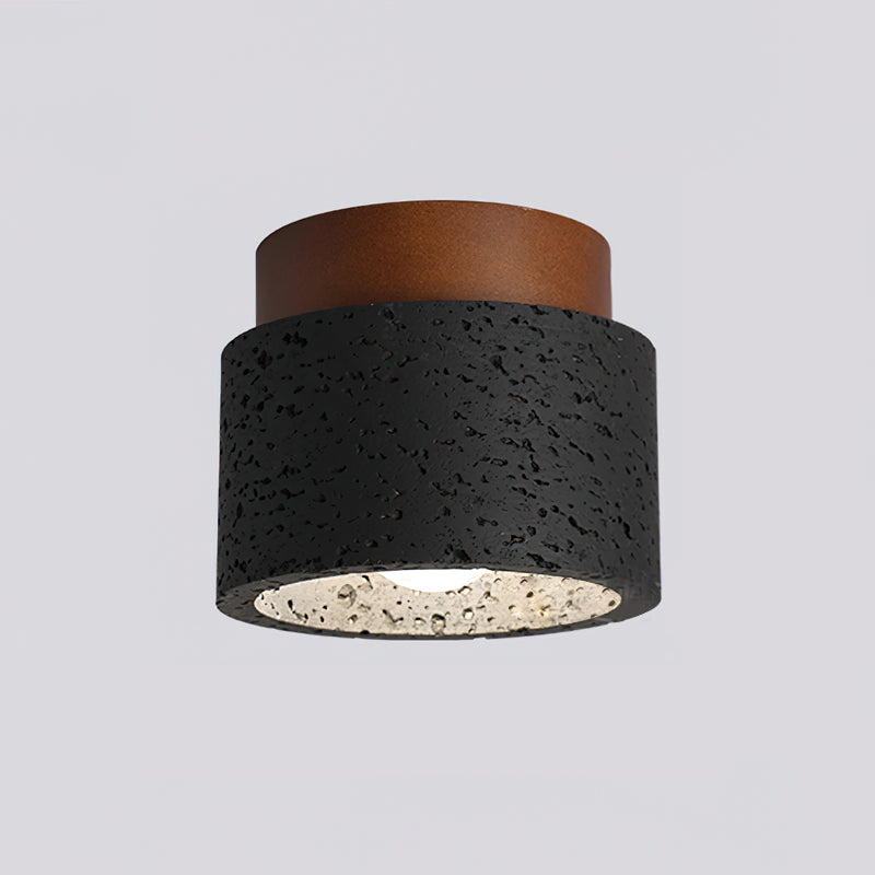 Rilon Ritta plafondlamp zwart & gele travertin