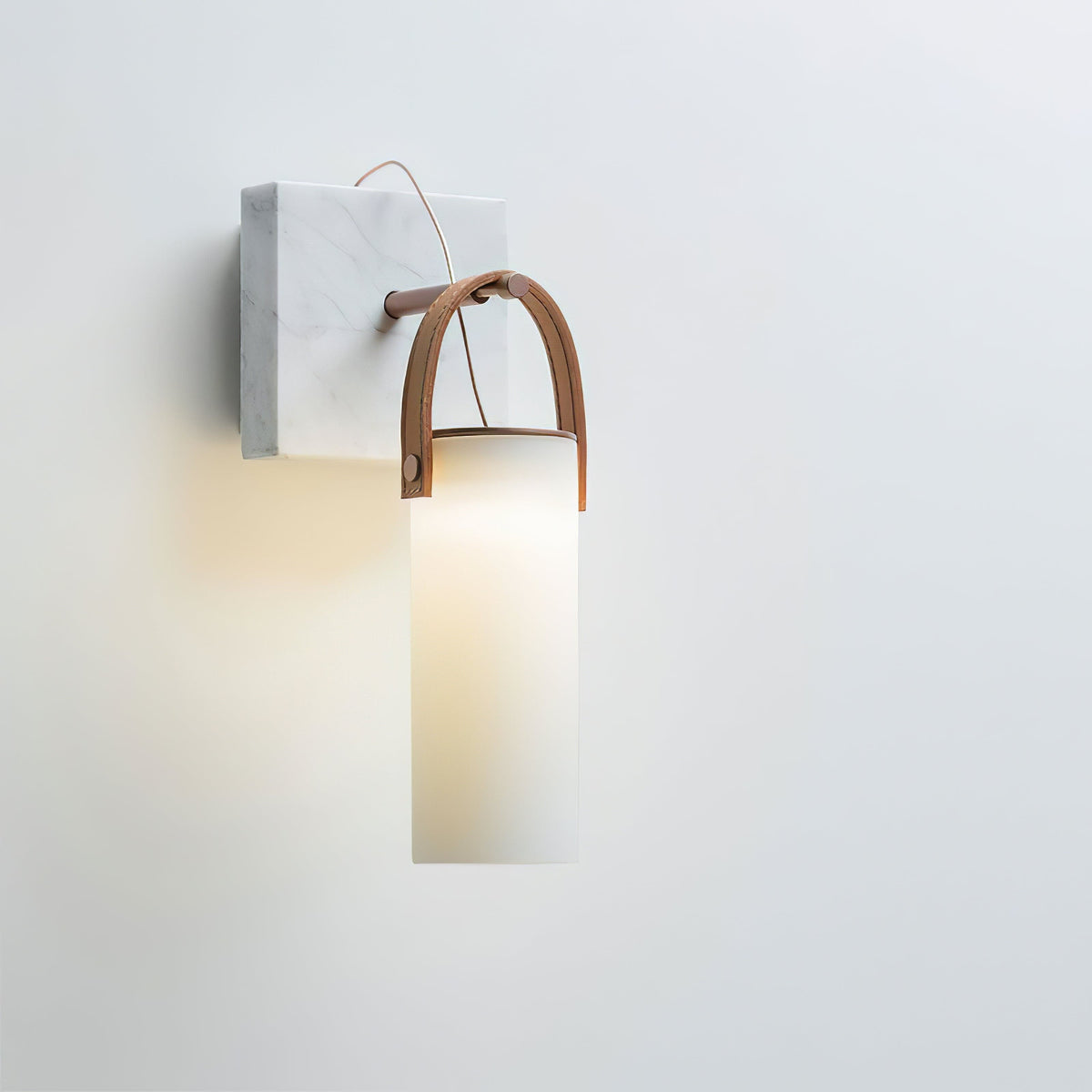 Galerie wandlamp Fontana glas leer marmer
