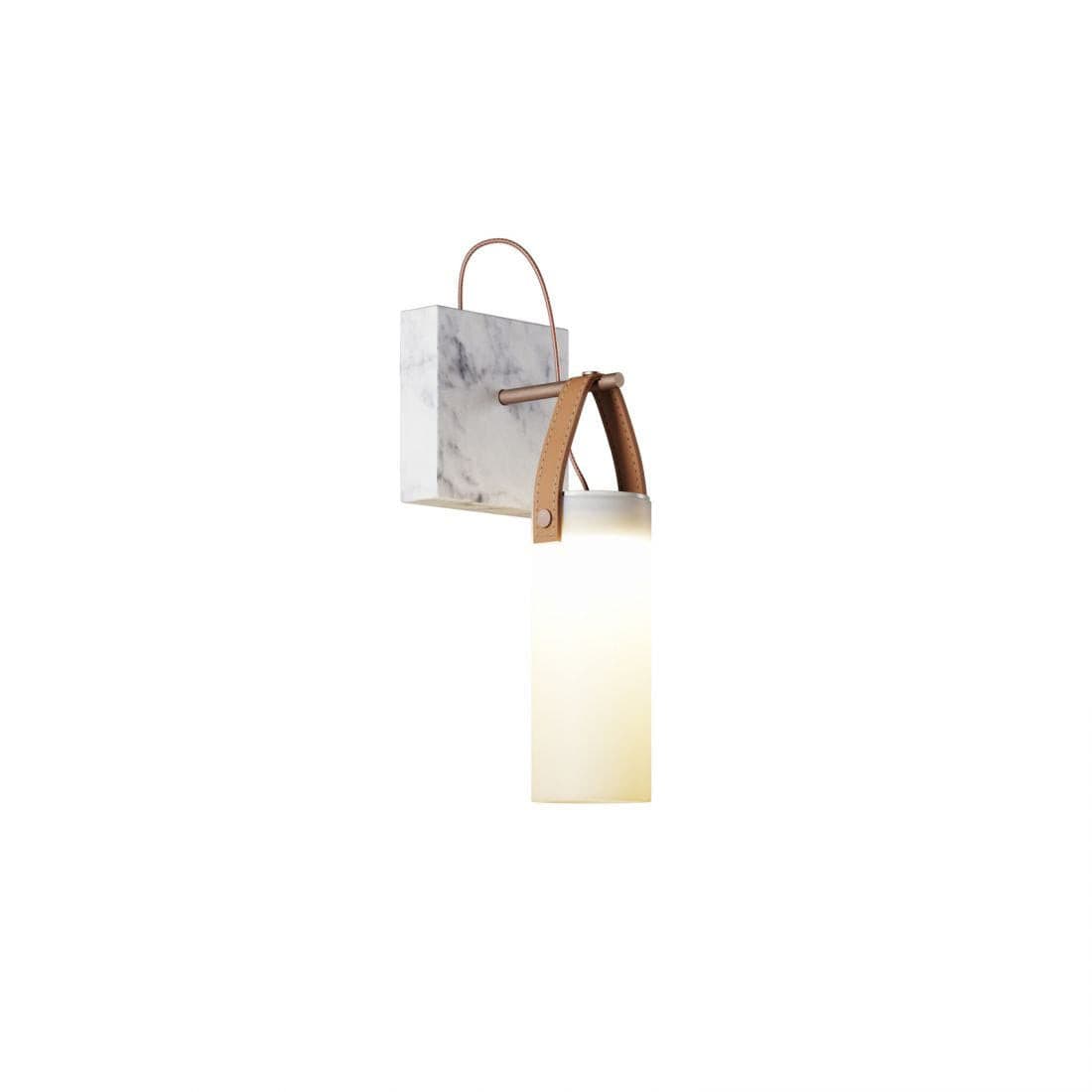 Galerie wandlamp Fontana glas leer marmer