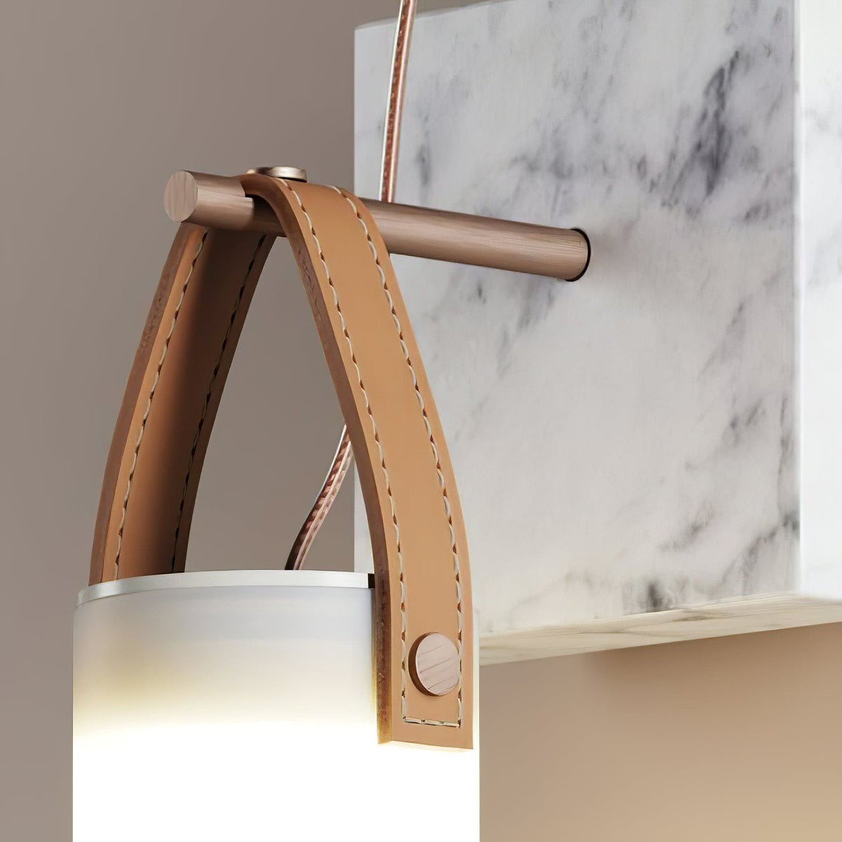 Galerie wandlamp Fontana glas leer marmer