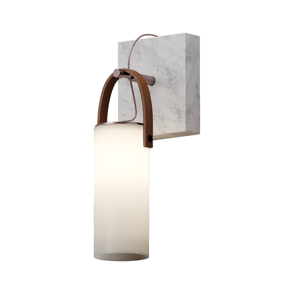 Galerie wandlamp Fontana glas leer marmer