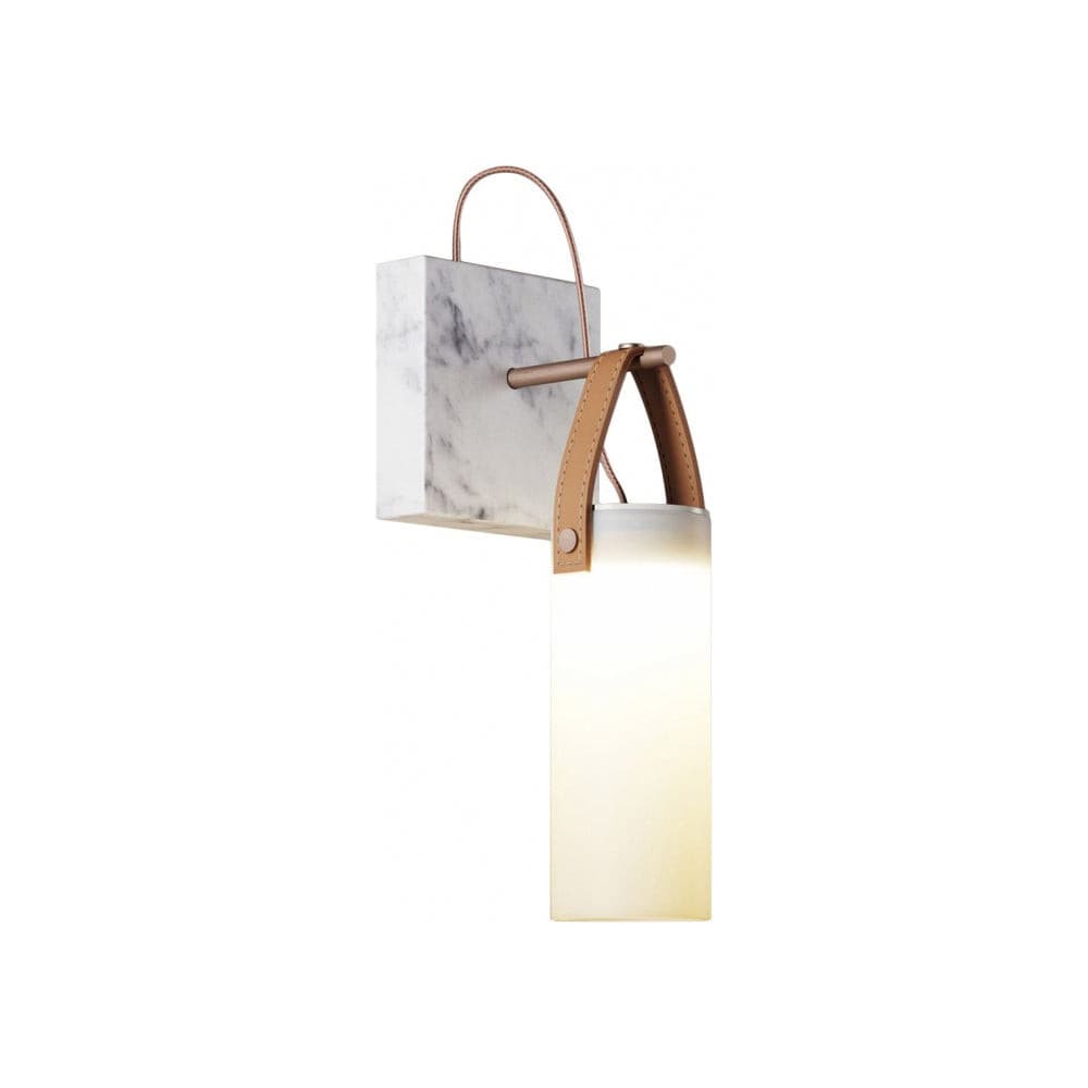 Galerie wandlamp Fontana glas leer marmer