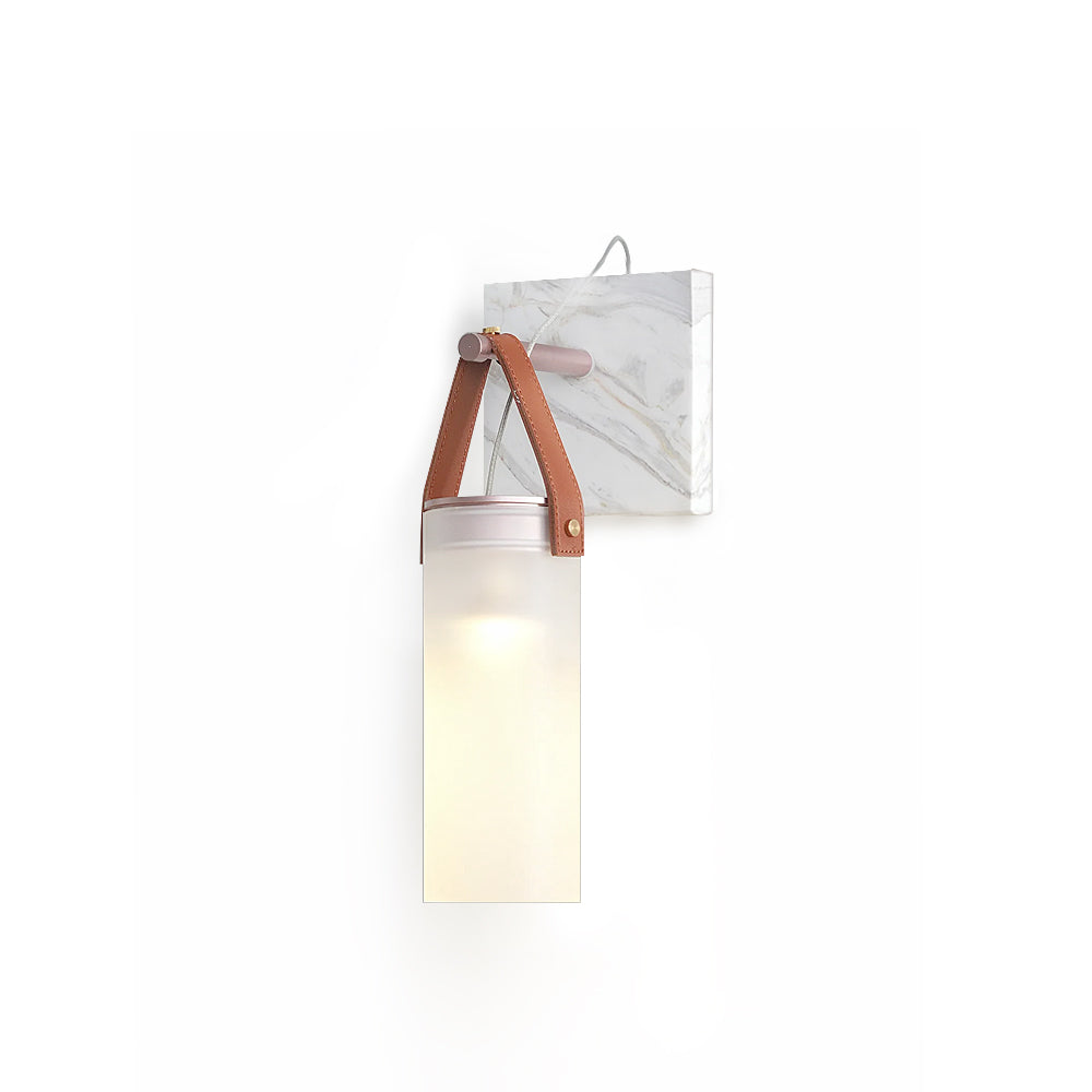 Galerie wandlamp Fontana glas leer marmer