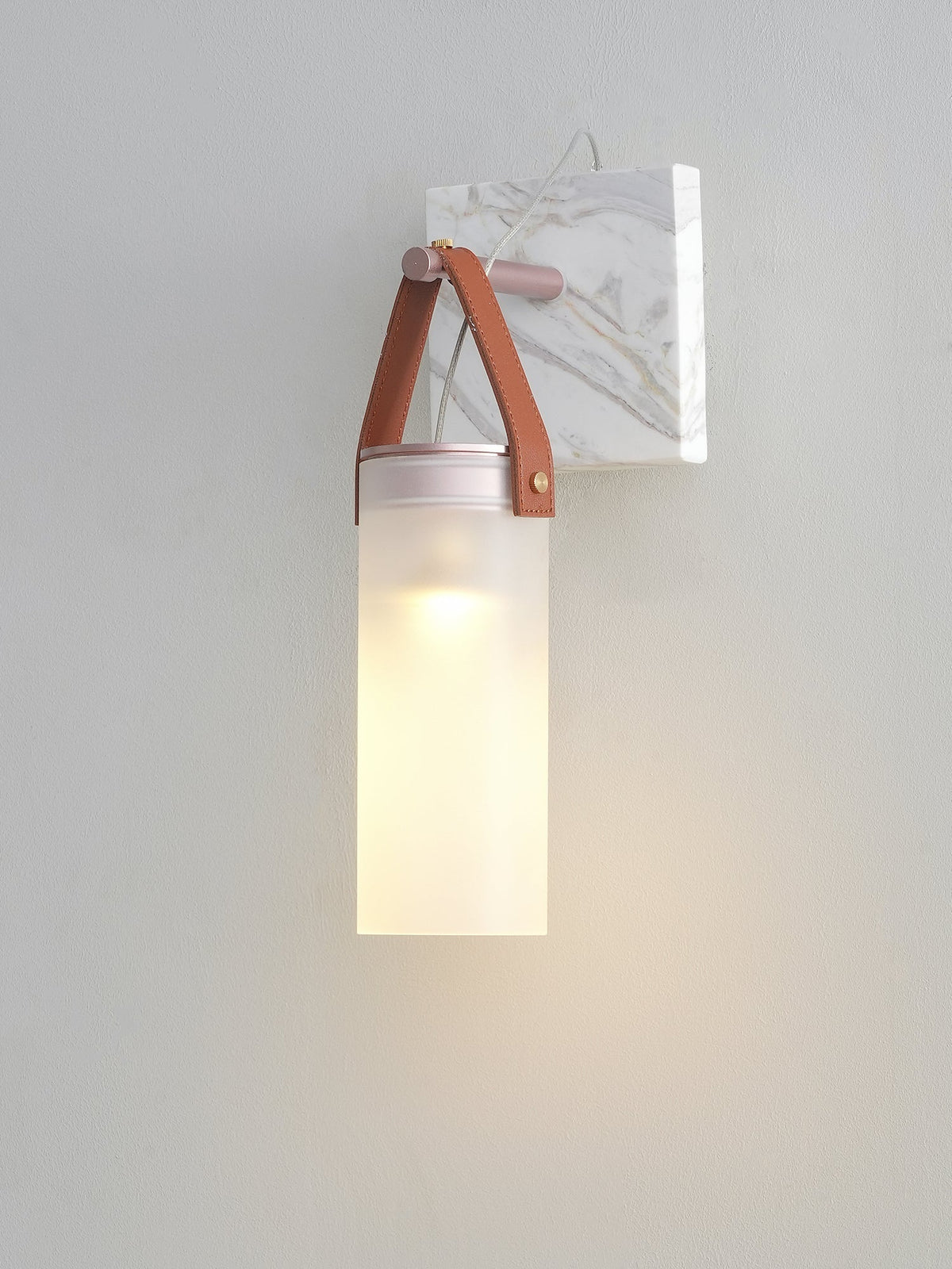Galerie wandlamp Fontana glas leer marmer
