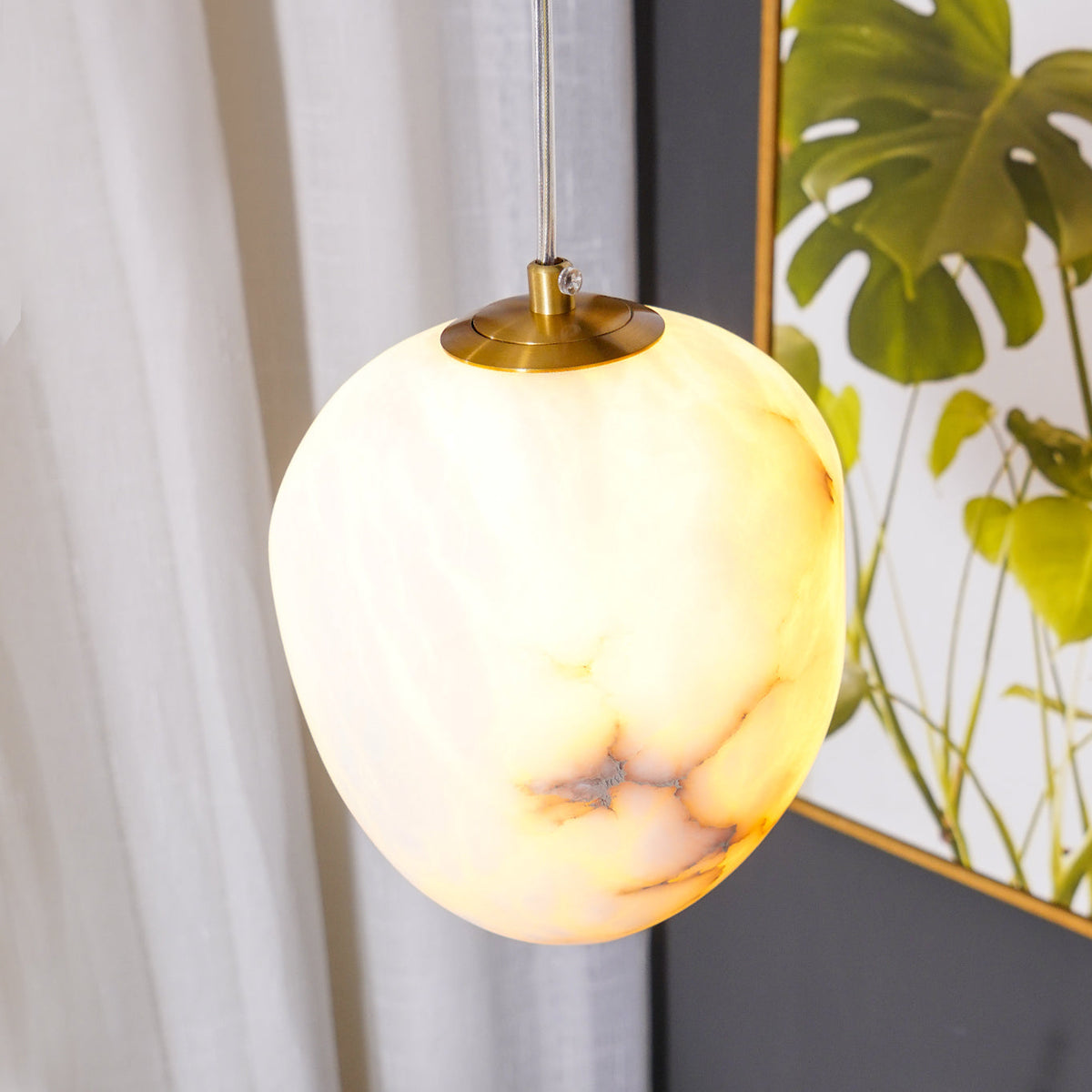Ralen hanglamp Albast messing Sophistication