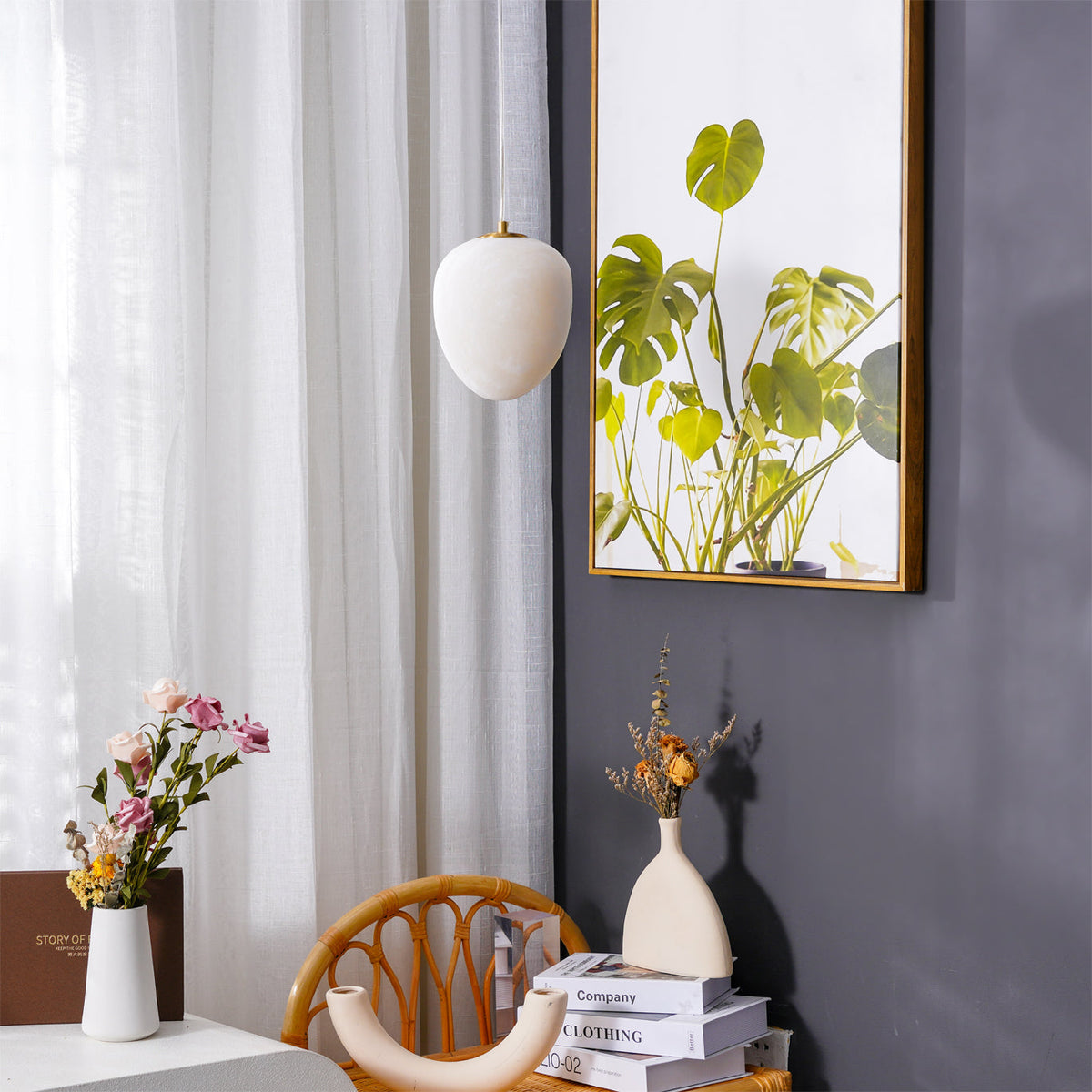 Ralen hanglamp Albast messing Sophistication