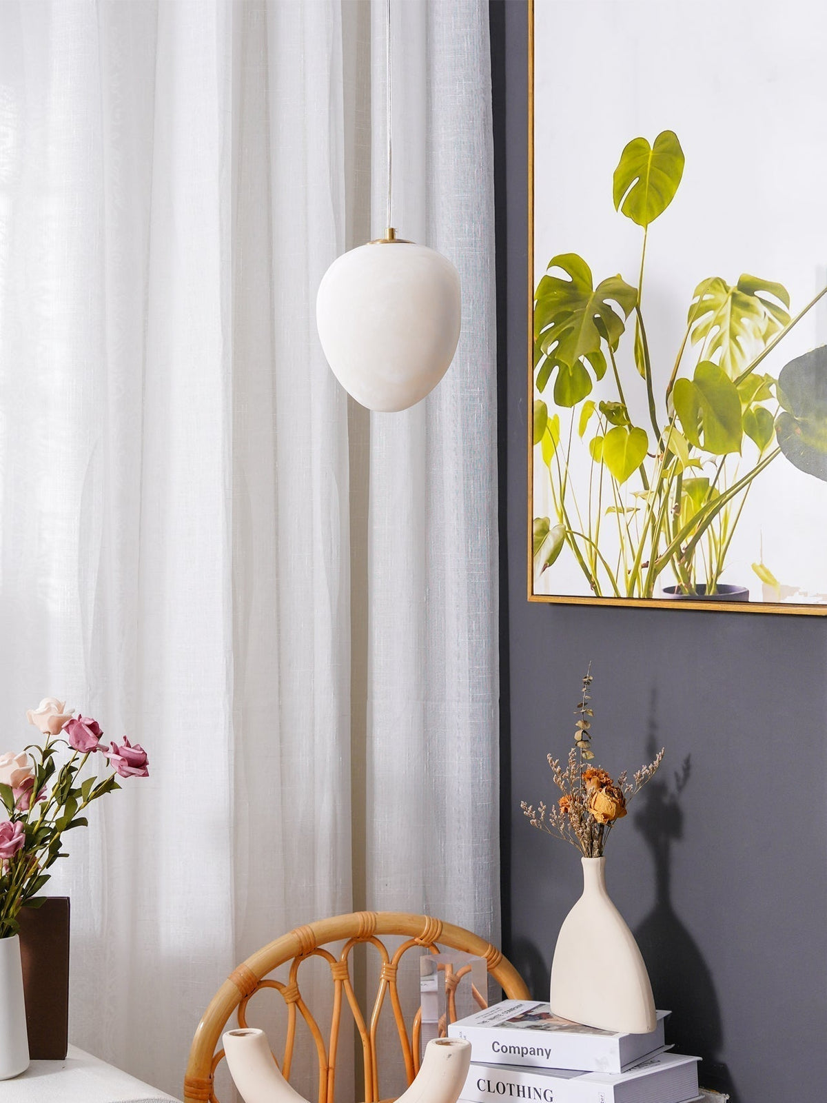 Ralen hanglamp Albast messing Sophistication