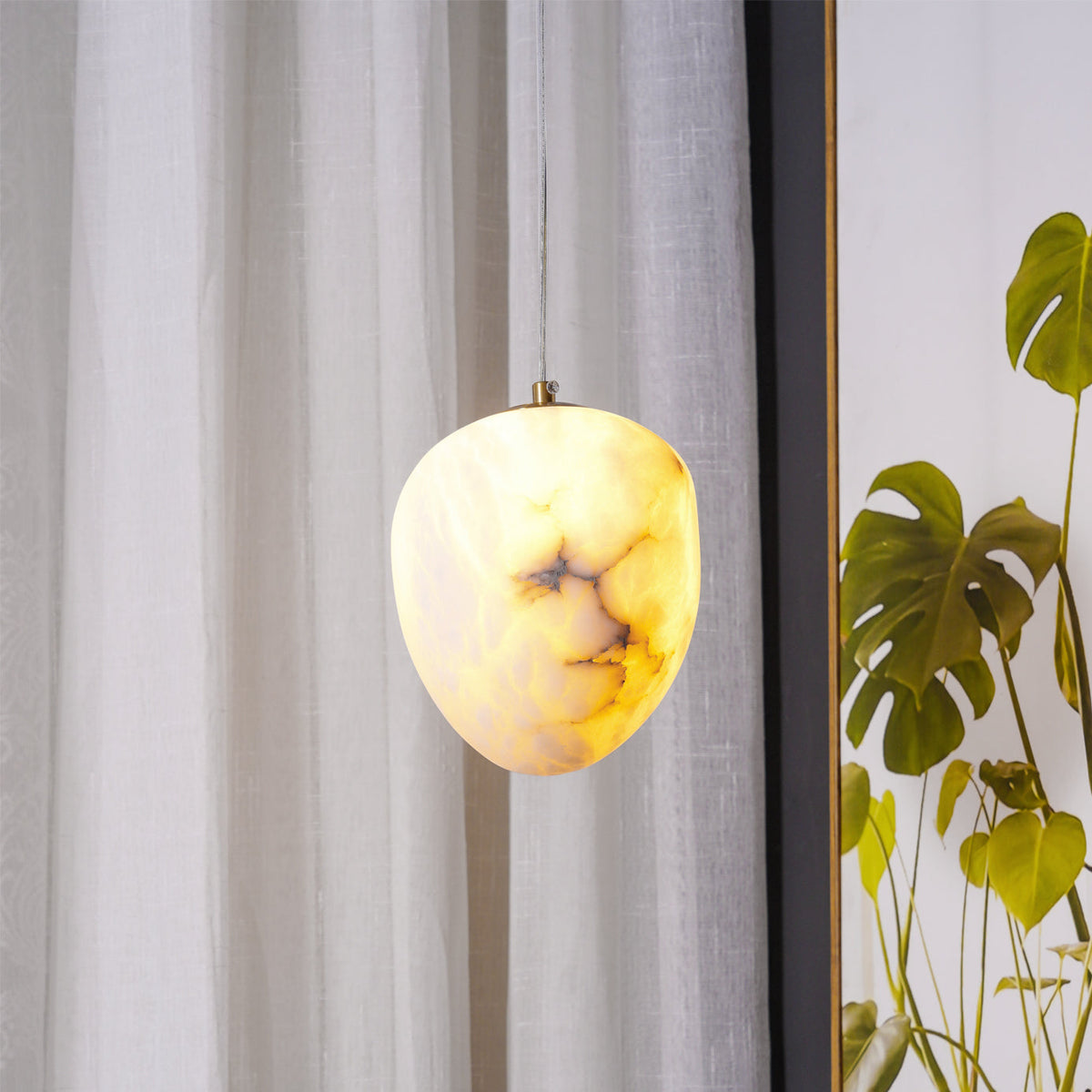 Ralen hanglamp Albast messing Sophistication