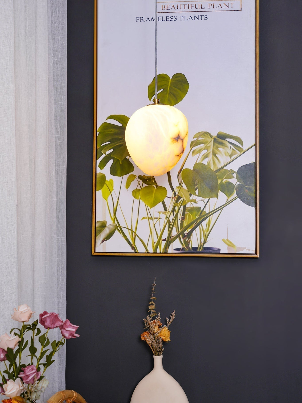 Ralen hanglamp Albast messing Sophistication