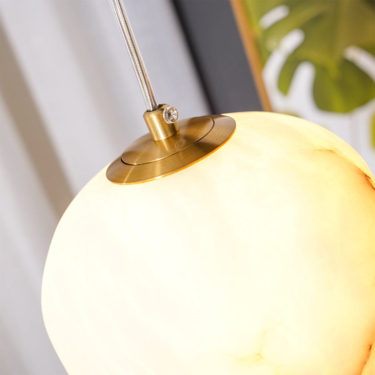 Ralen hanglamp Albast messing Sophistication