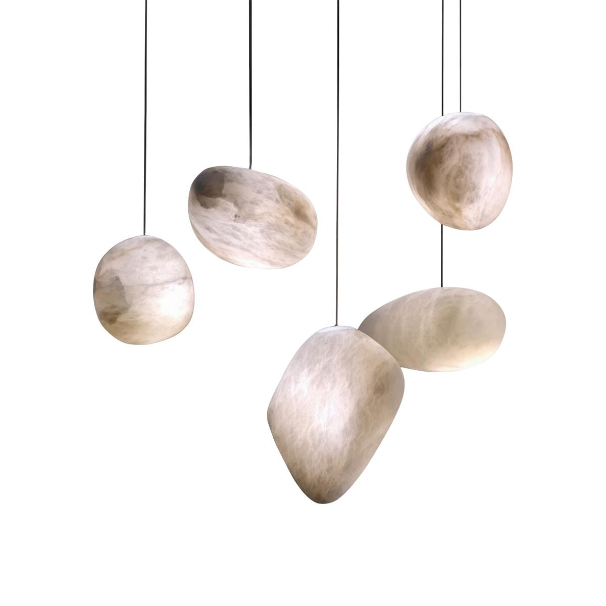 Albiveria hanglamp in albast