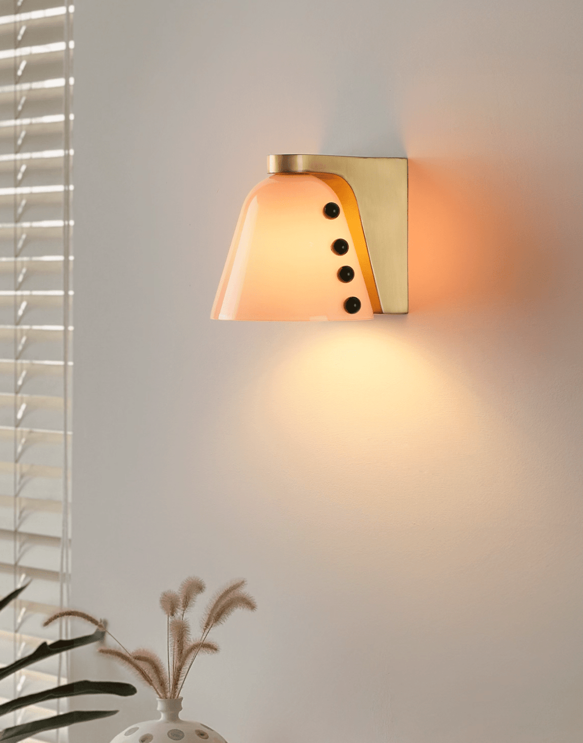 Jude Art Deco glazen wandlamp