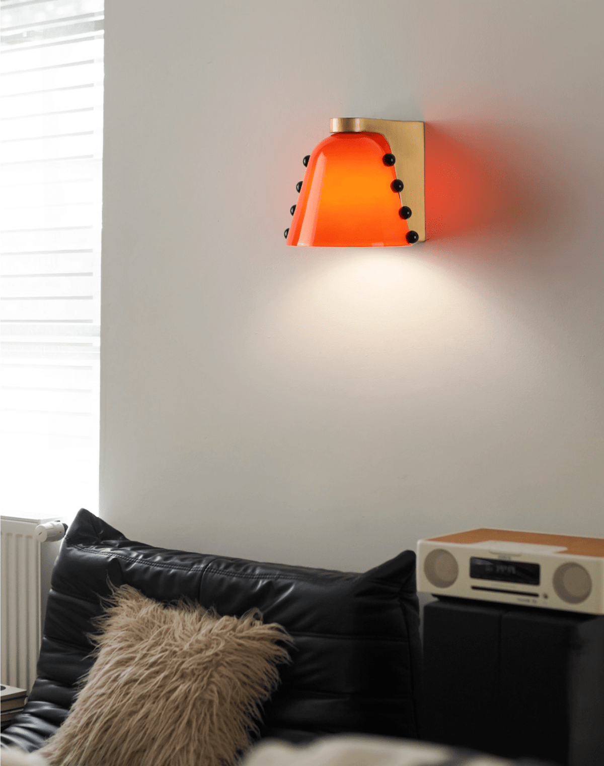 Jude Art Deco glazen wandlamp