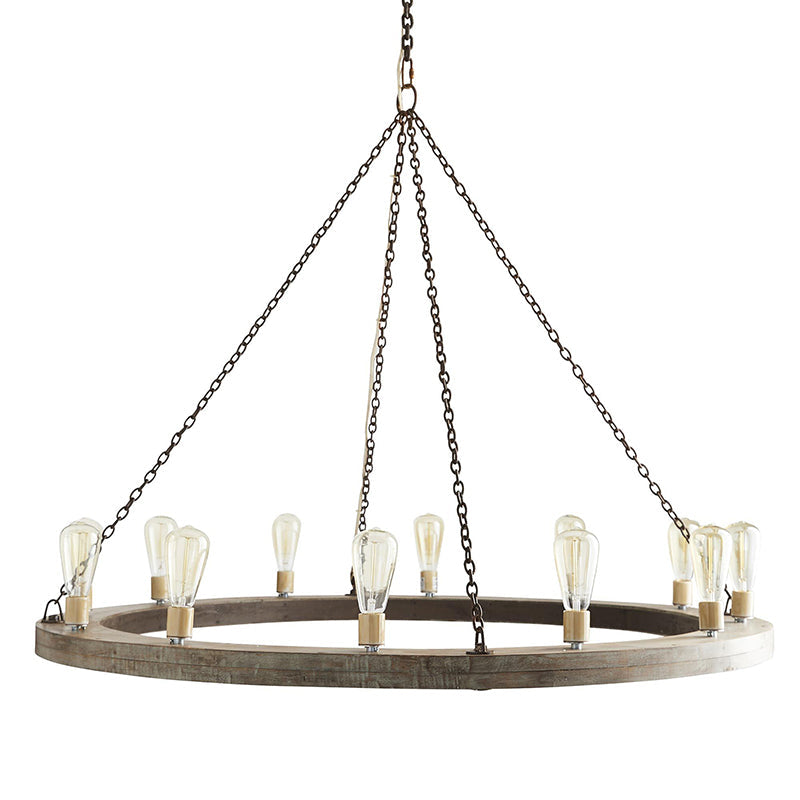 Rinorena houten kroonluchter