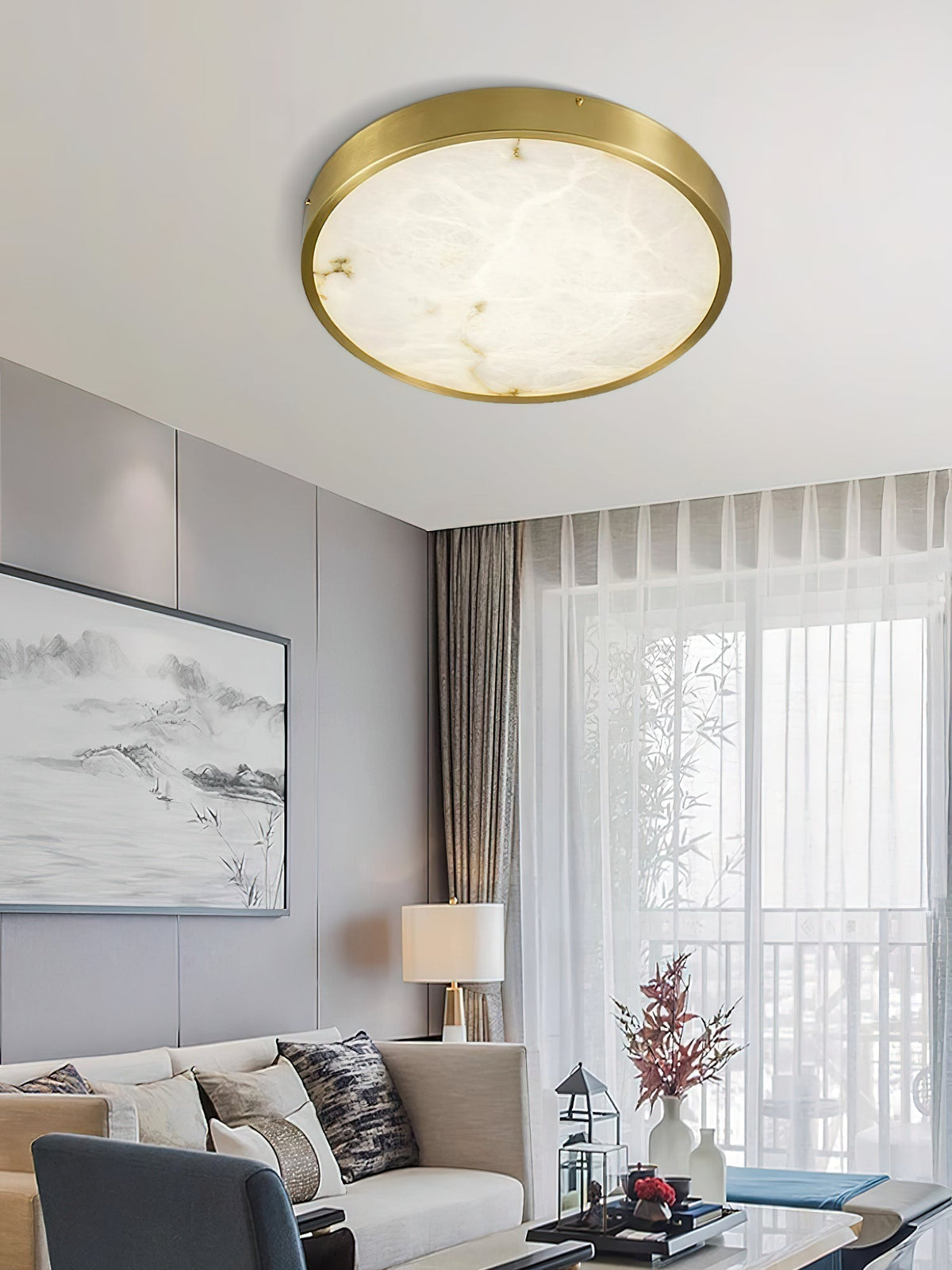 Nivaora albasten plafondlamp