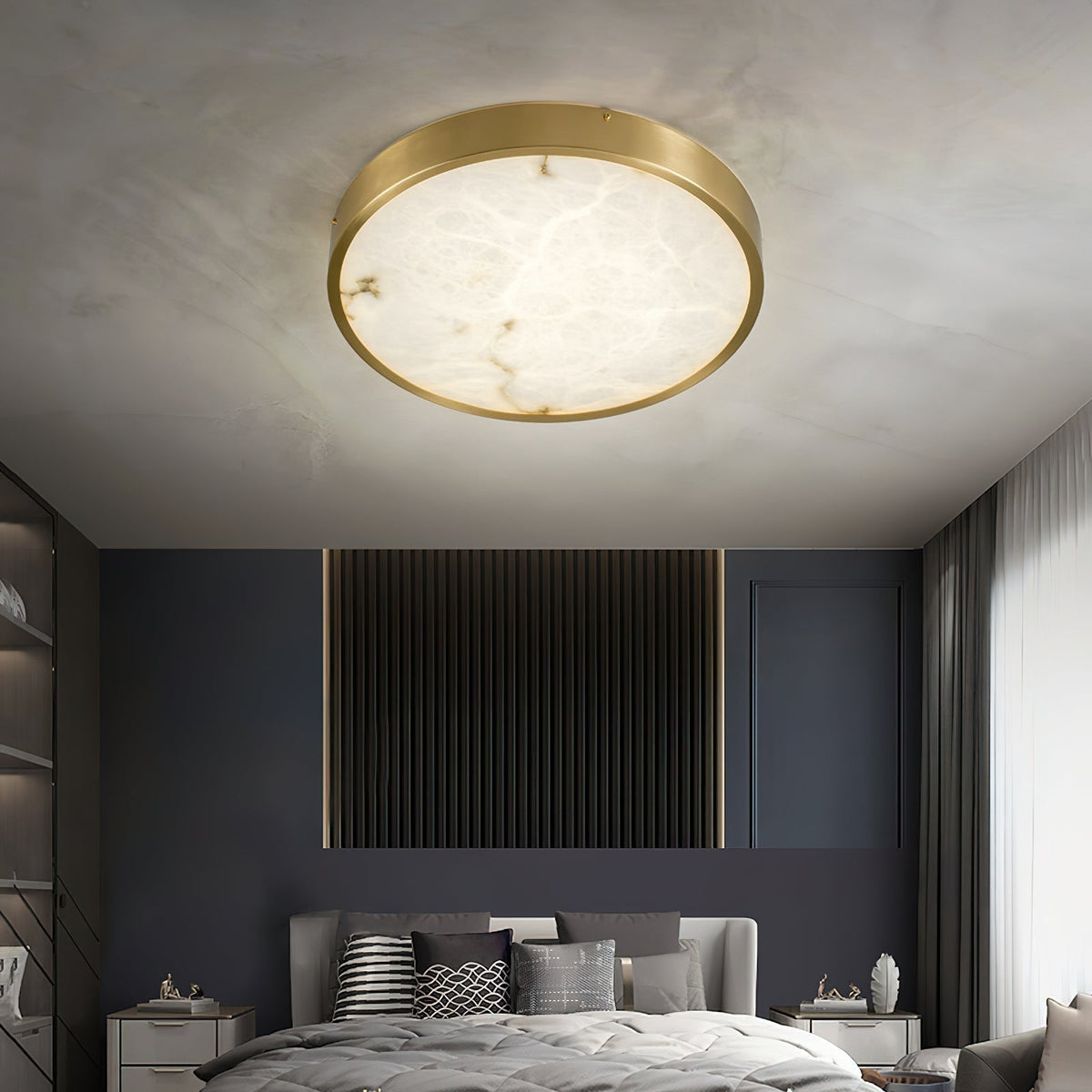 Nivaora albasten plafondlamp