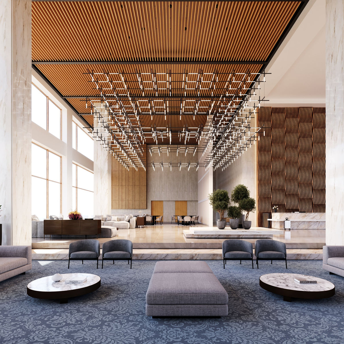 Geometric lineaire hanglamp