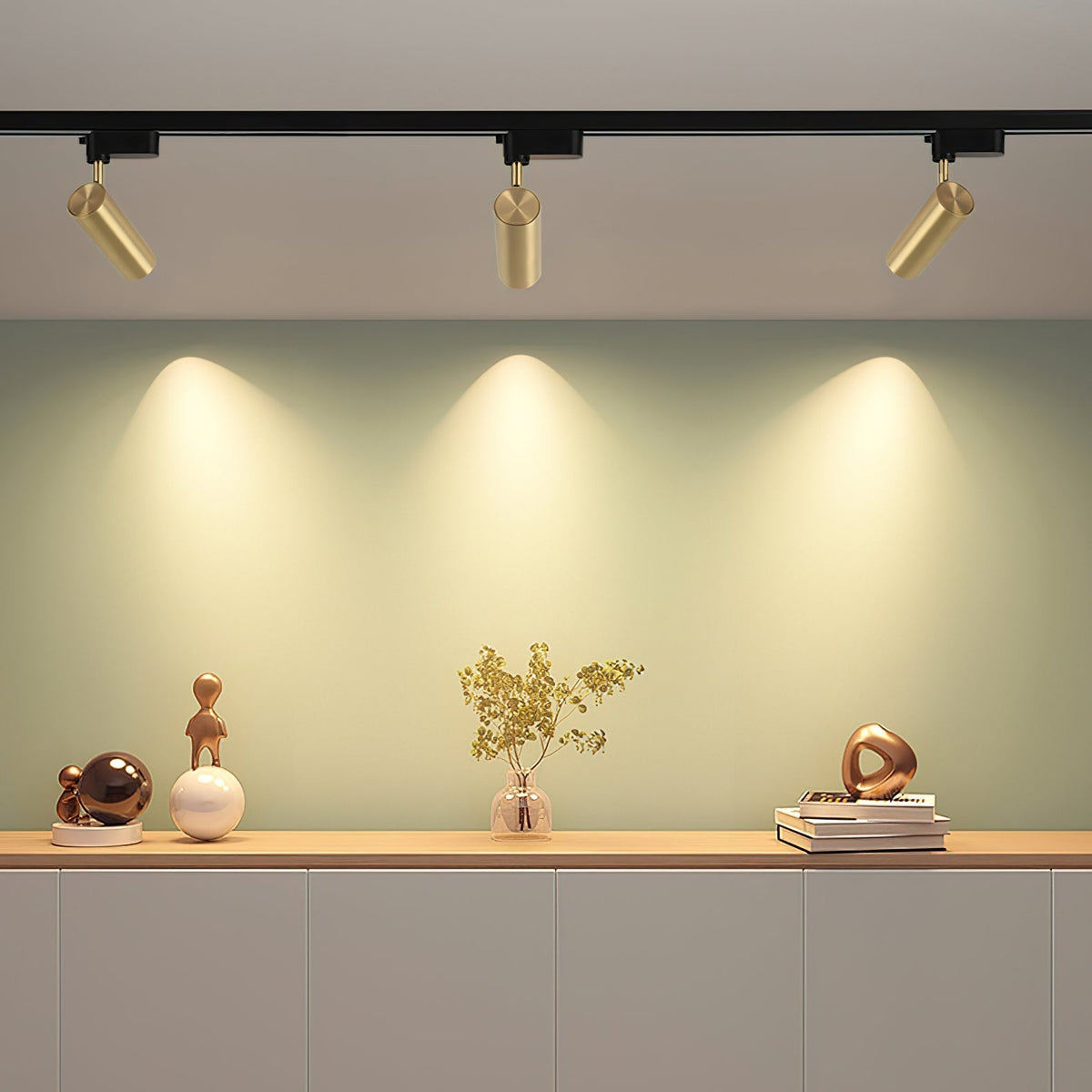 Bera Tracklight Gilded Cylindrical voor woonkamer