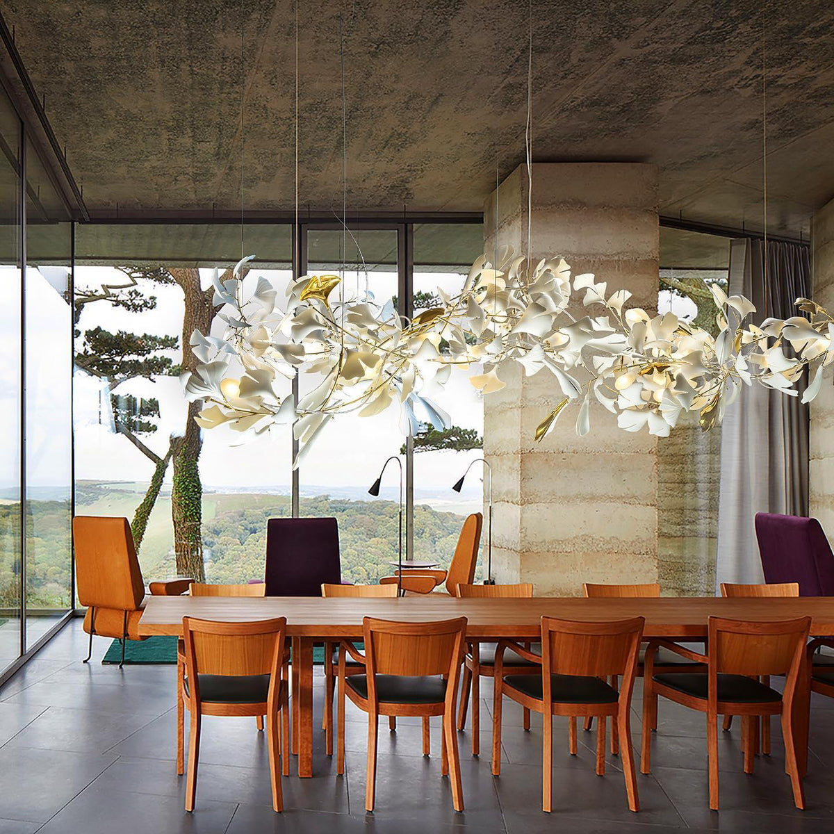 Ceroraine Kroonluchter Gingko A Porselein LED Modern