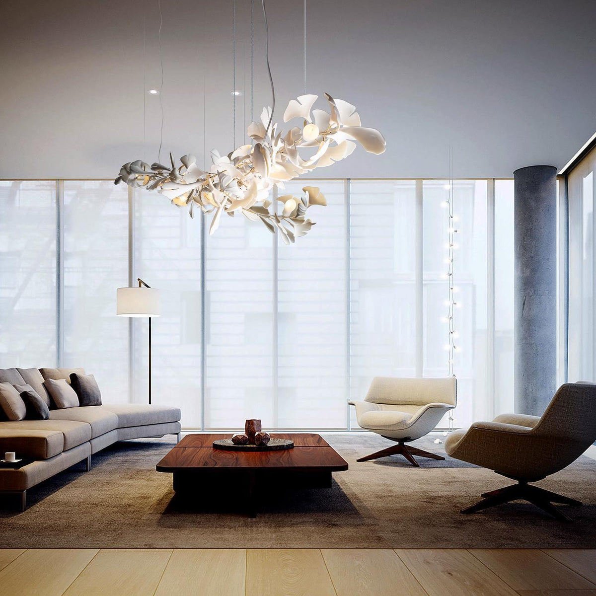 Ceroraine Kroonluchter Gingko A Porselein LED Modern