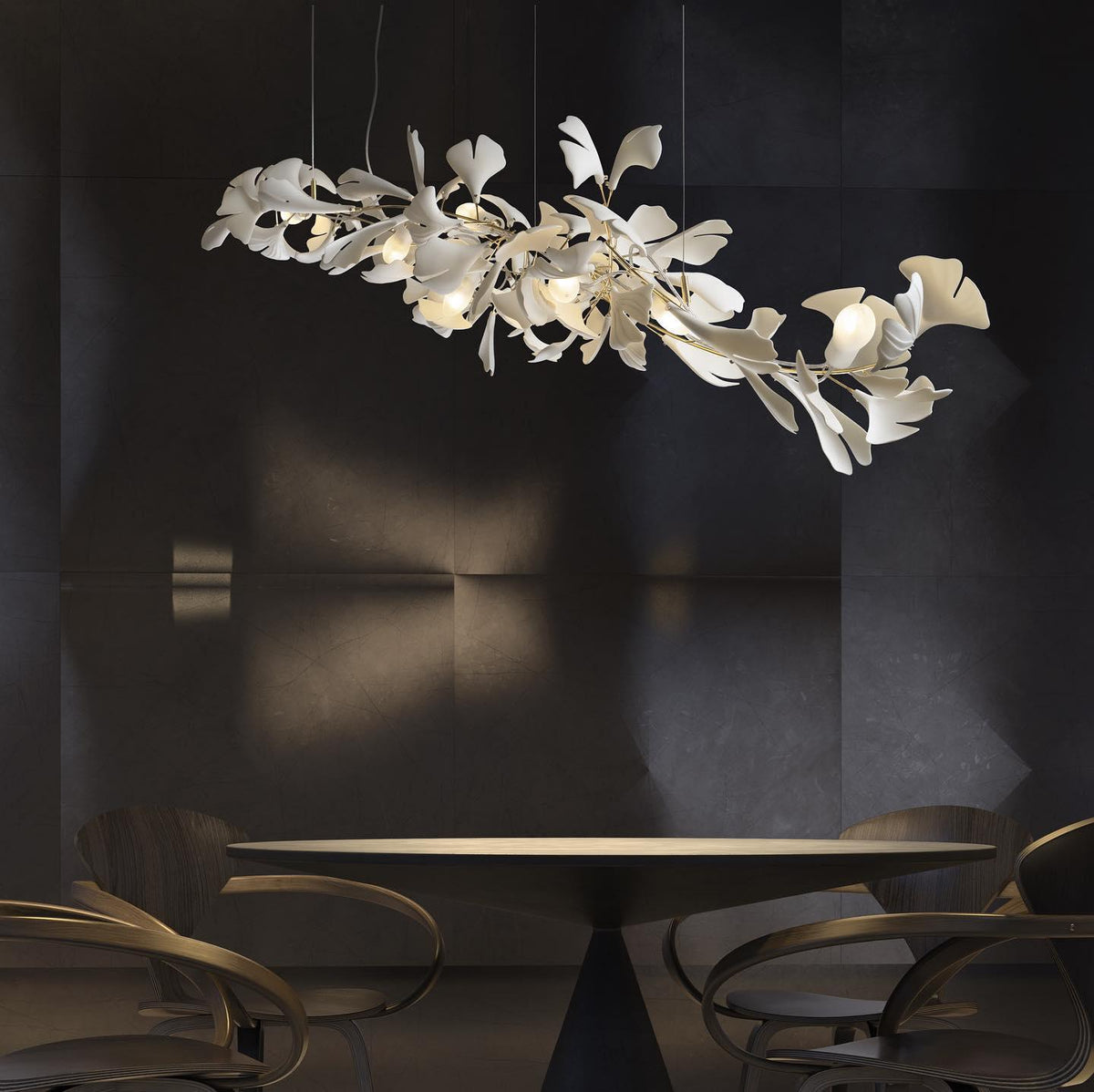 Ceroraine Kroonluchter Gingko A Porselein LED Modern