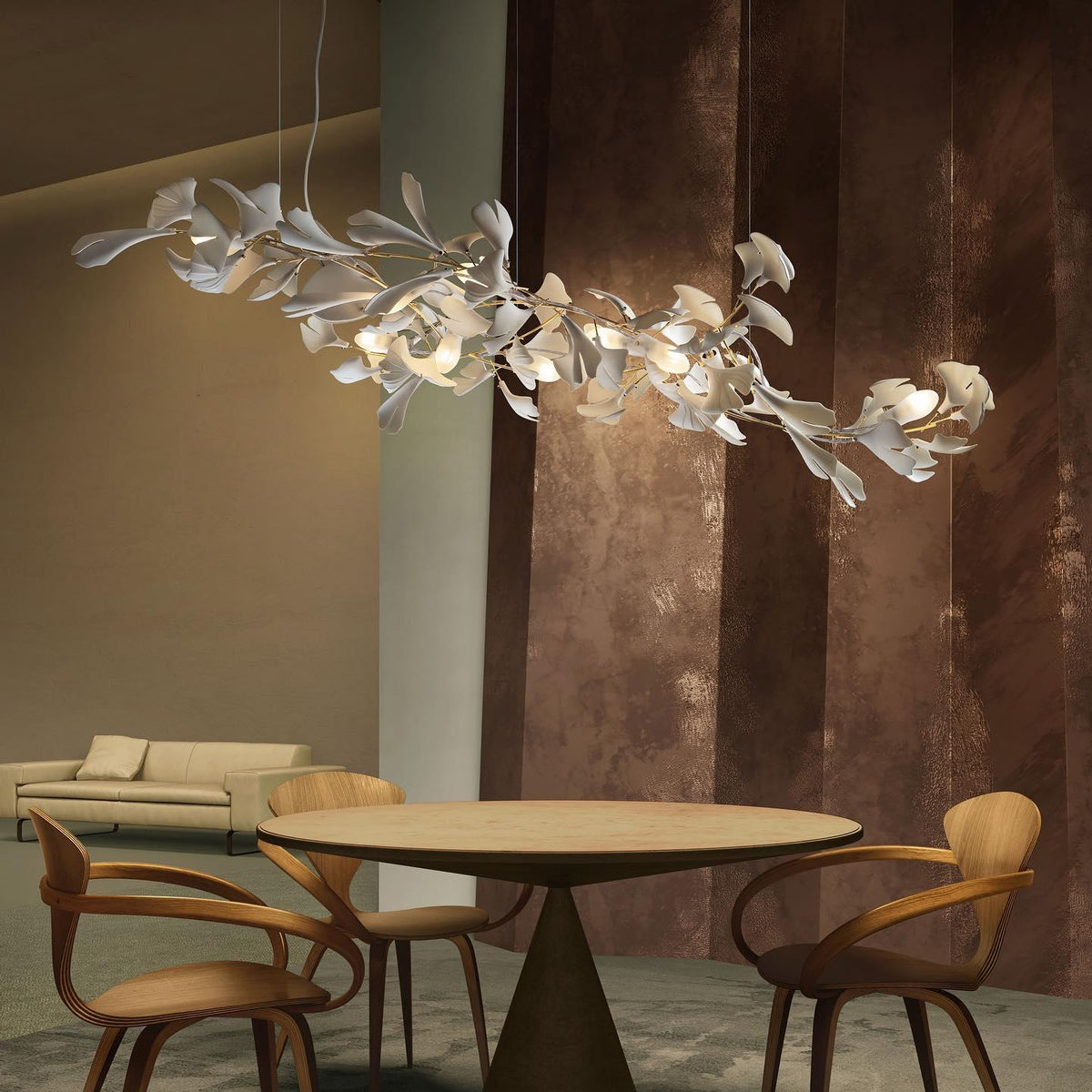 Ceroraine Kroonluchter Gingko A Porselein LED Modern
